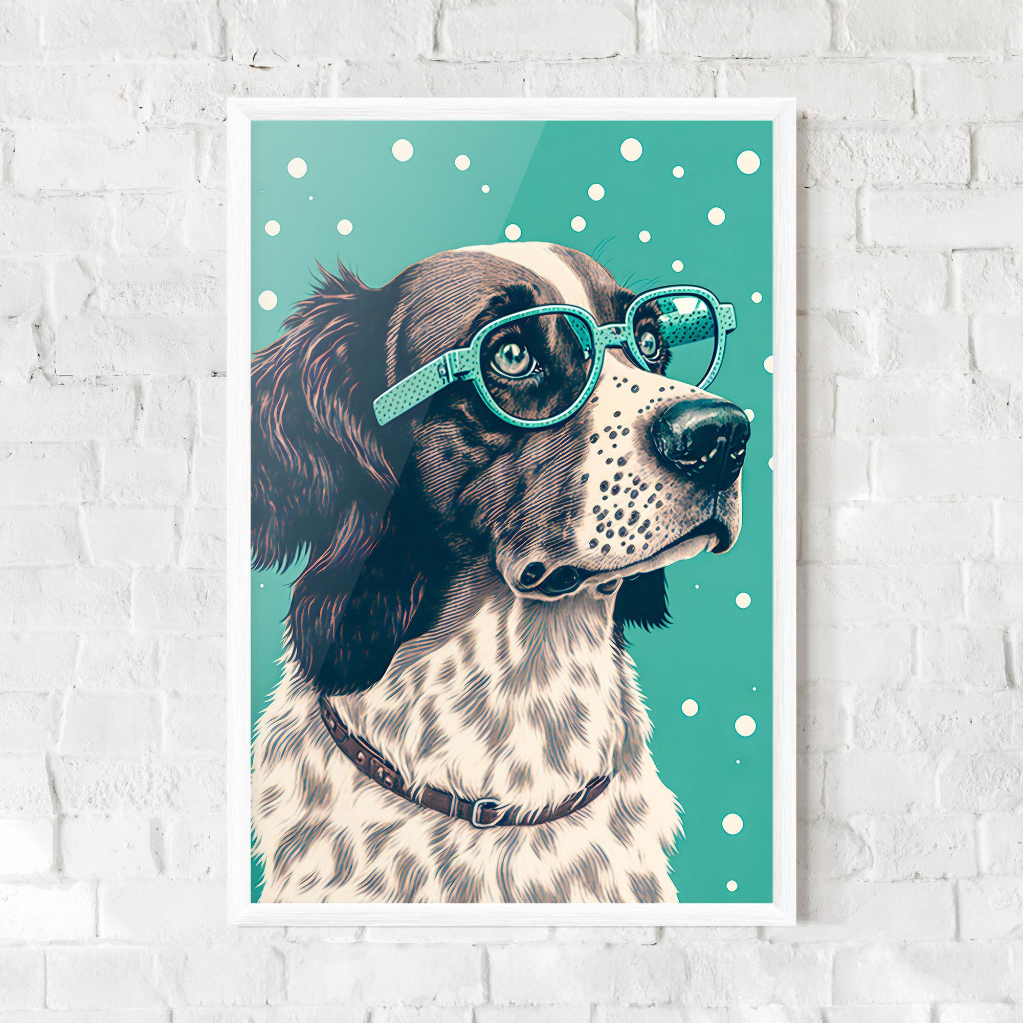 Poster Înrămat Vintage Dog mockup 0