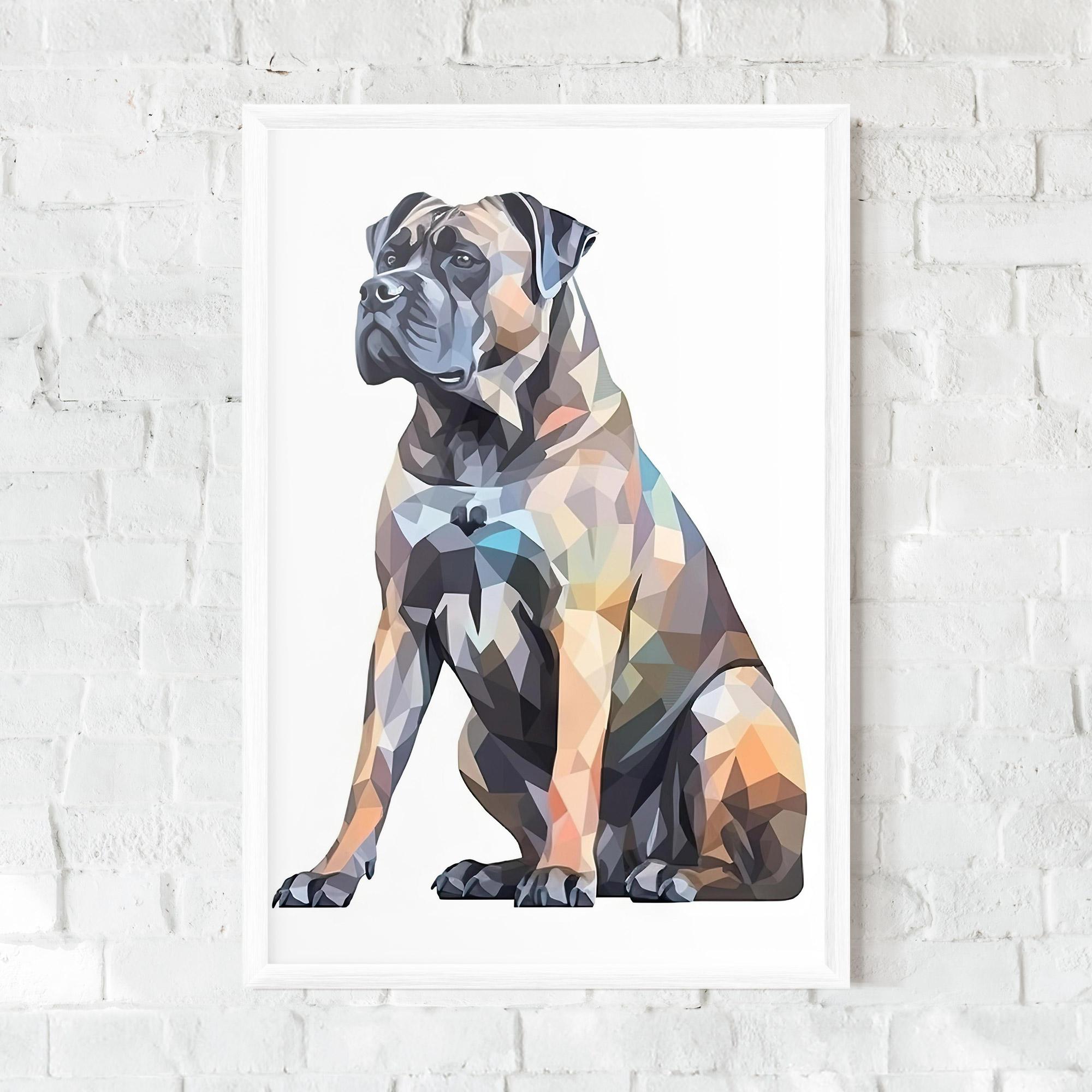 Poster Înrămat Watercolor Cane Corso mockup 0