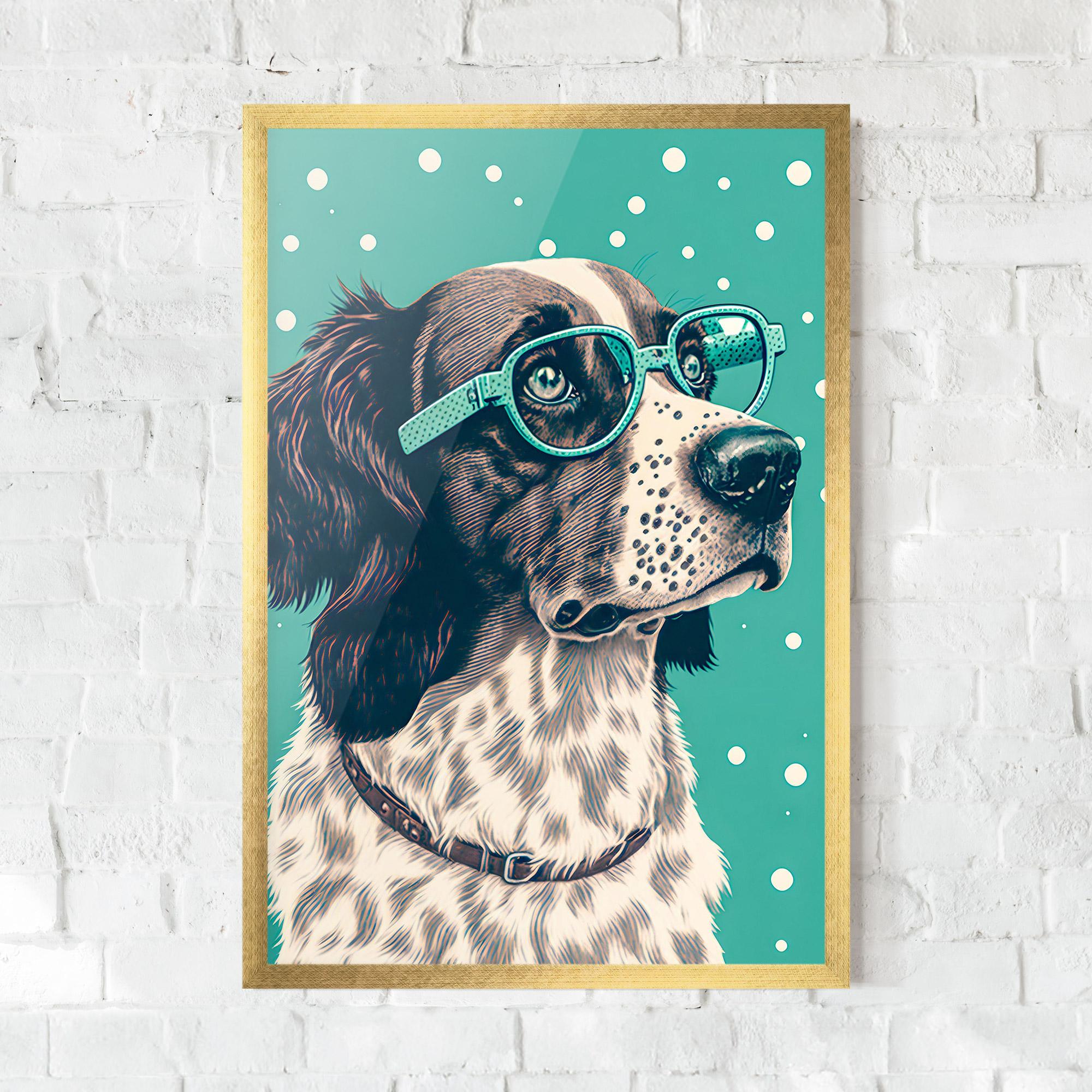Poster Înrămat Vintage Dog mockup 0