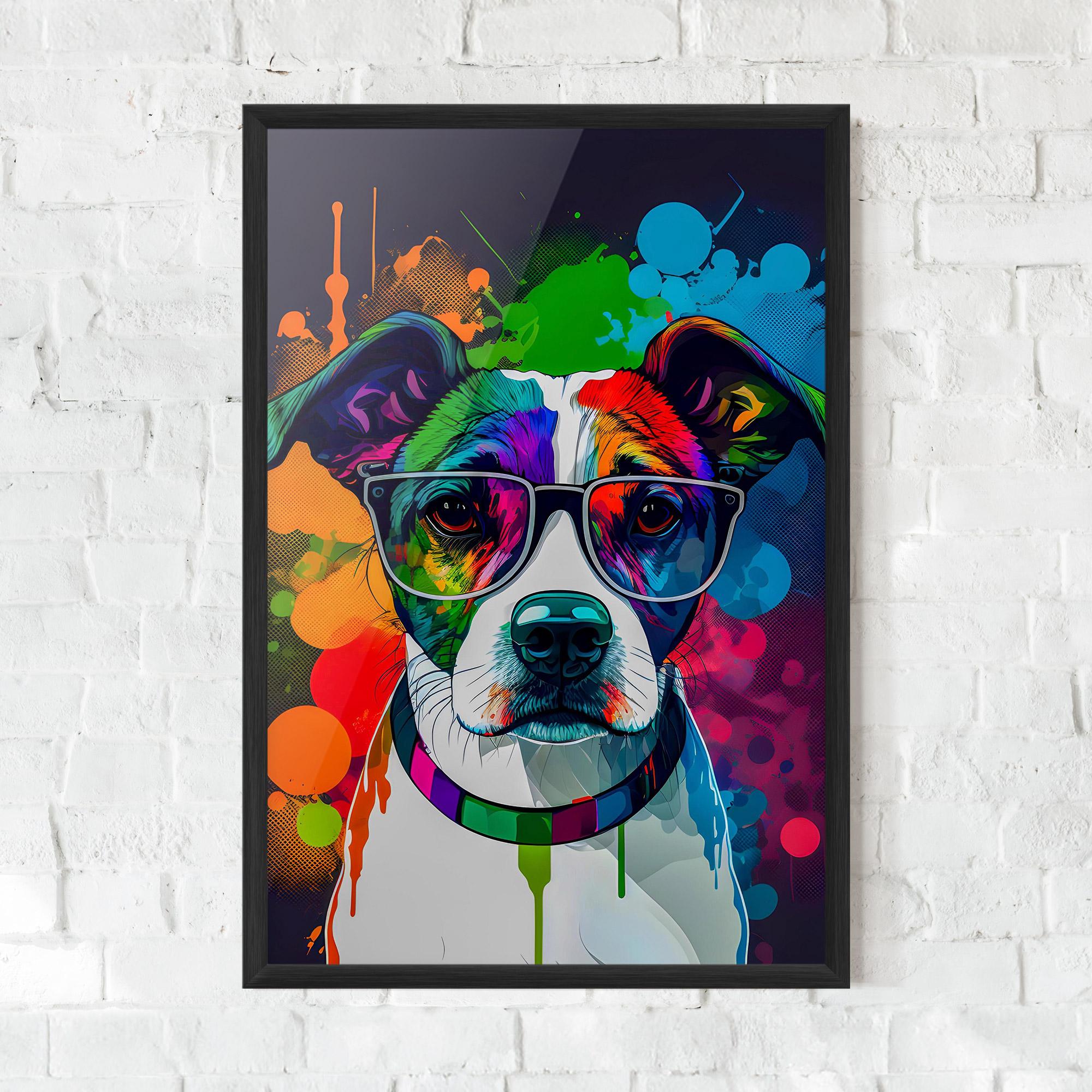 Poster Înrămat Colorful Dog mockup 0