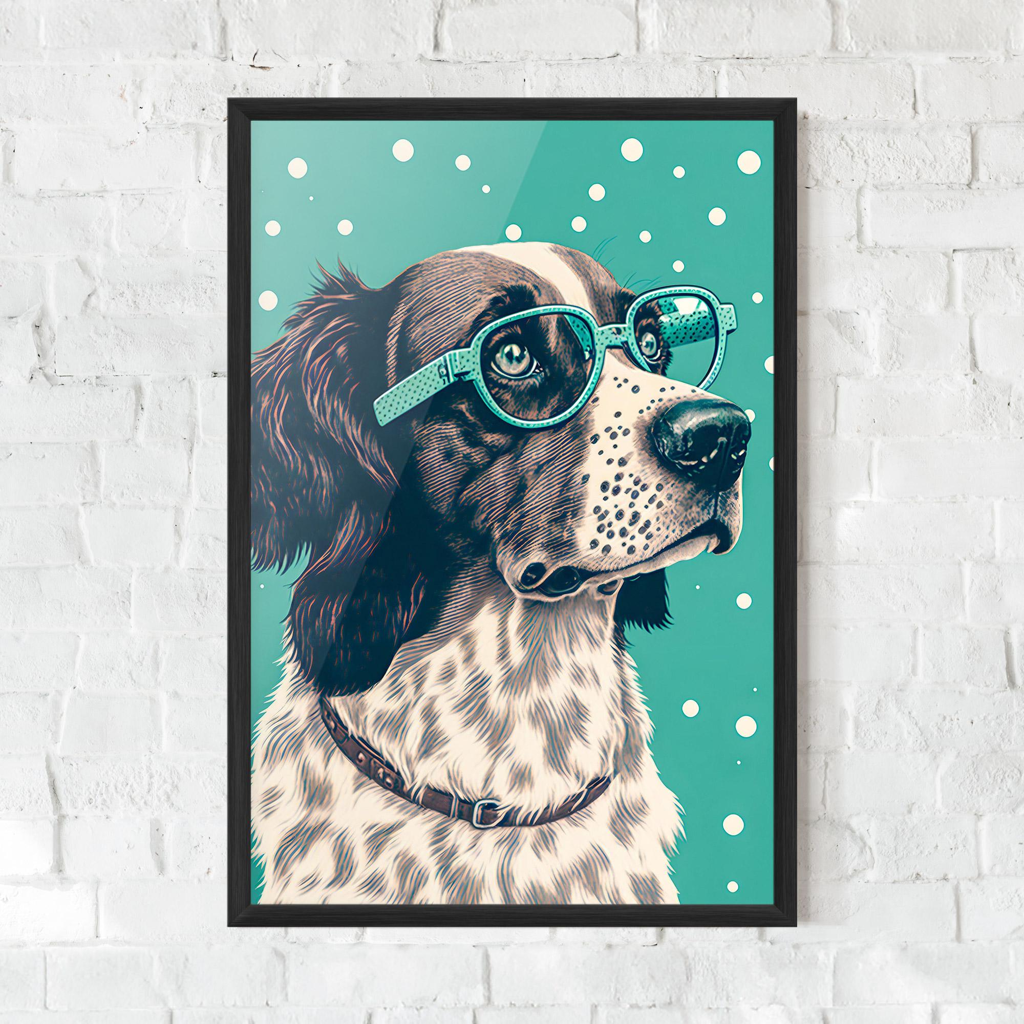 Poster Înrămat Vintage Dog mockup 0