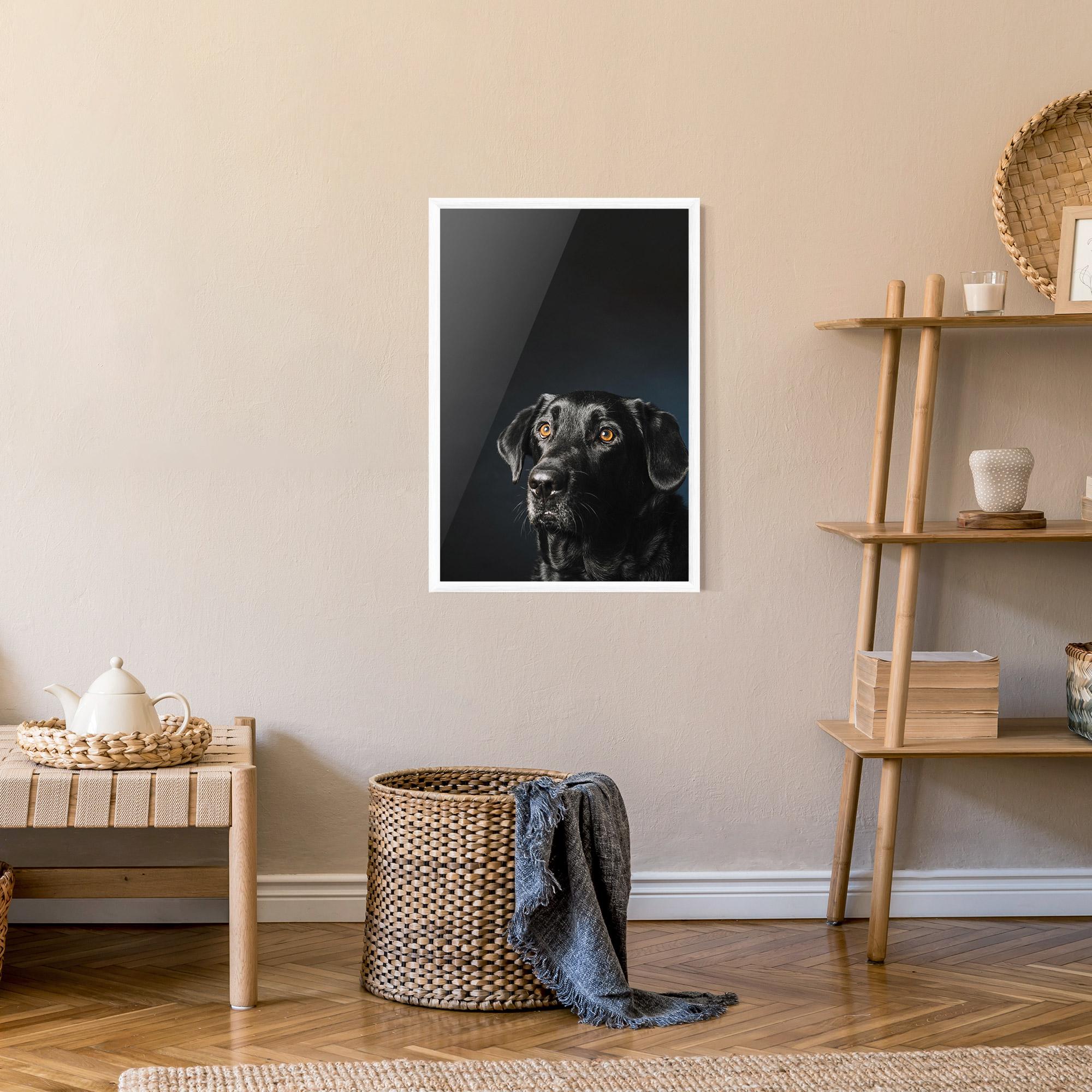 Poster Înrămat Brown Eyes Dog mockup 9