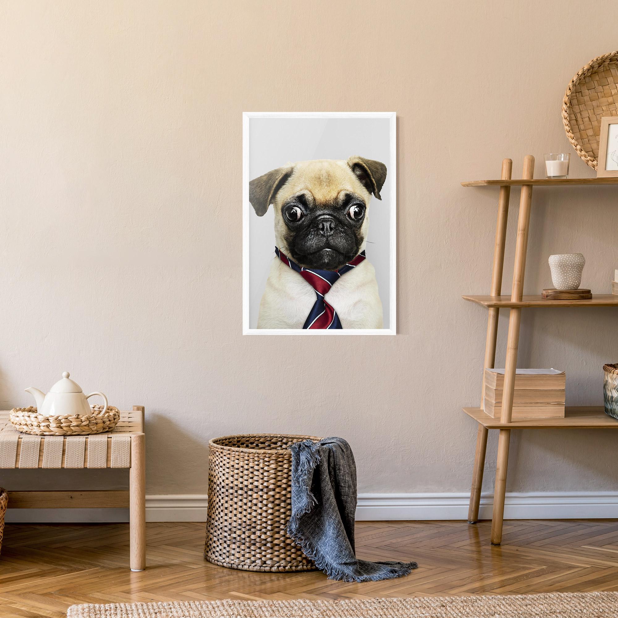 Poster Înrămat Business Pug mockup 9