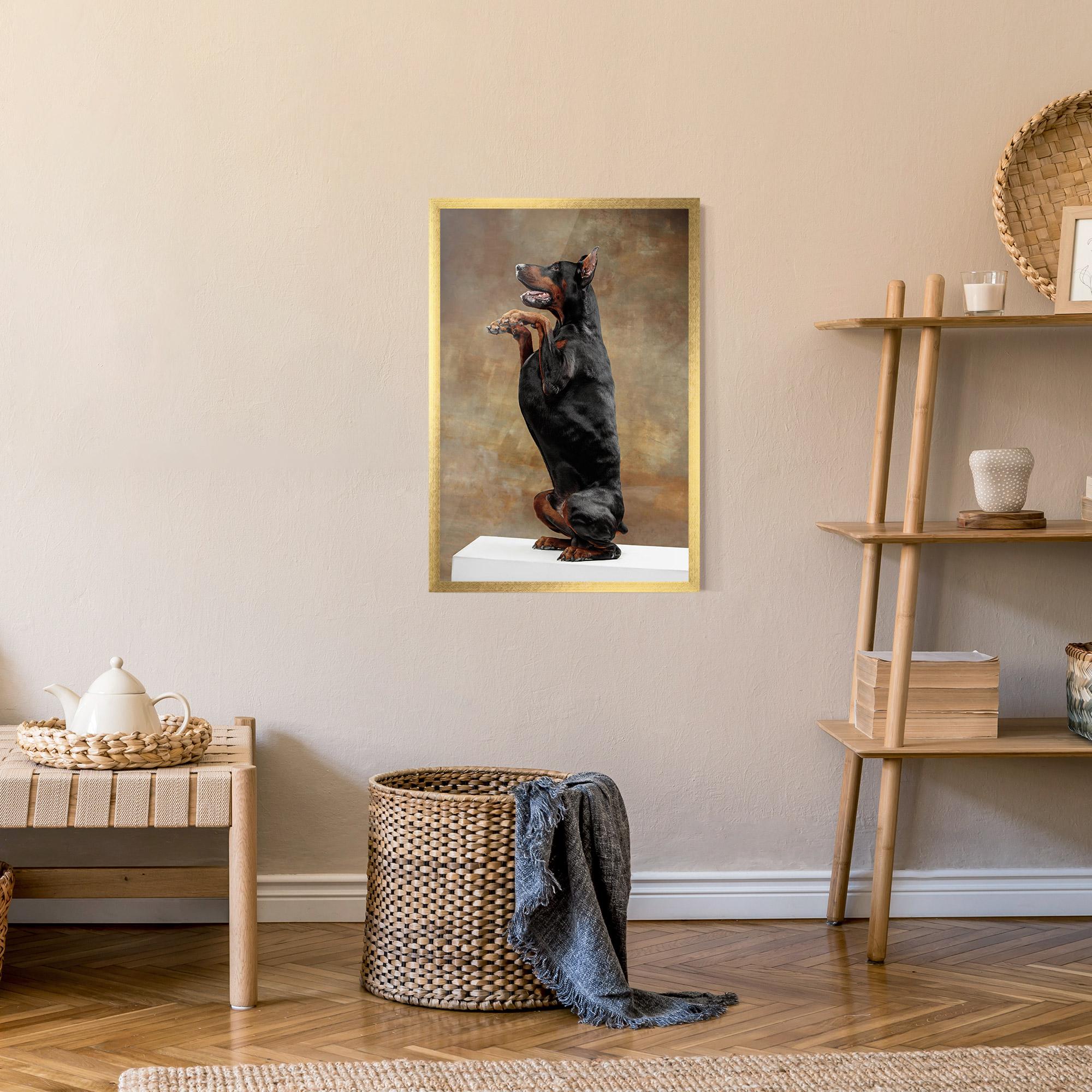 Poster Înrămat Doberman Standing mockup 9