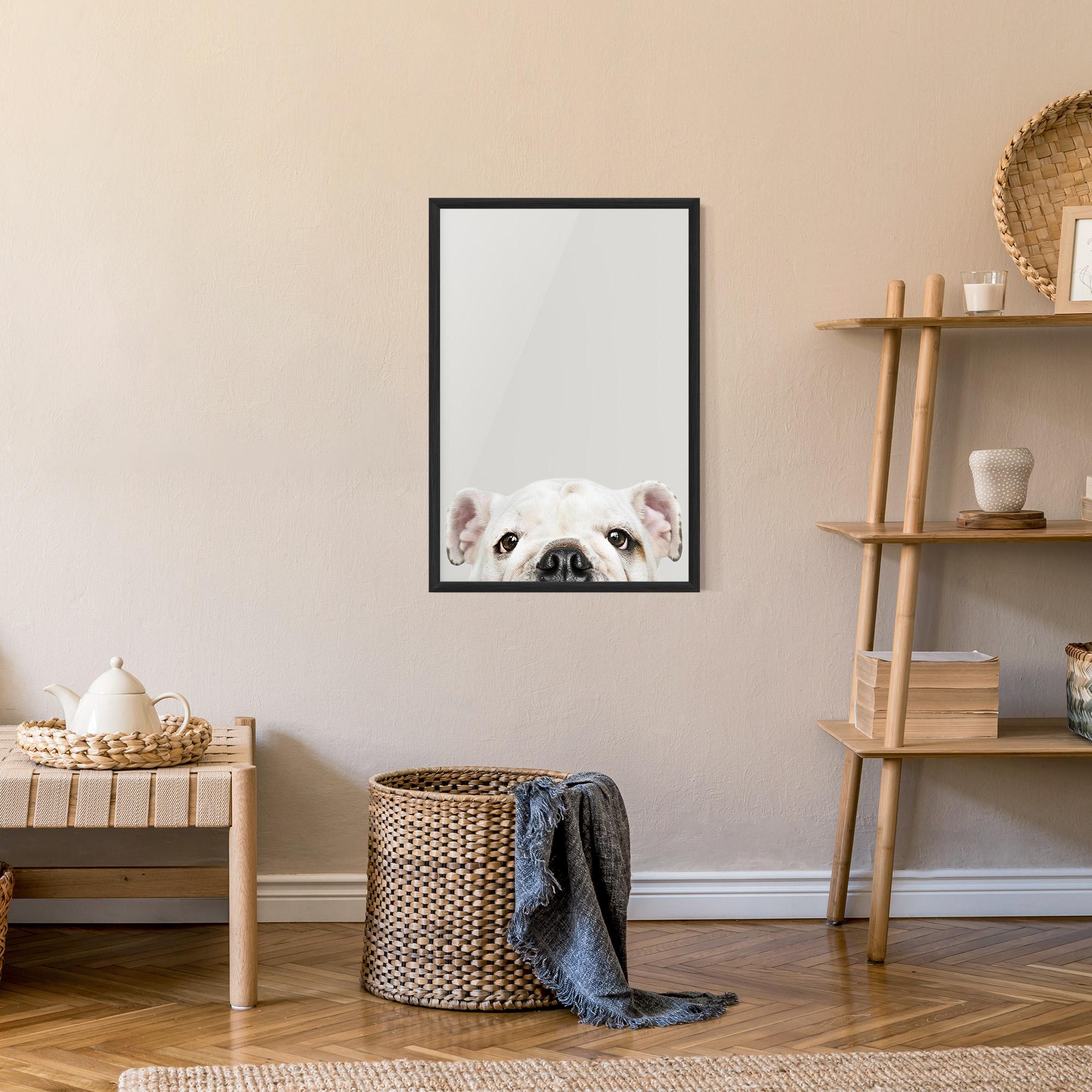 Poster Înrămat Bulldog Eyes mockup 9