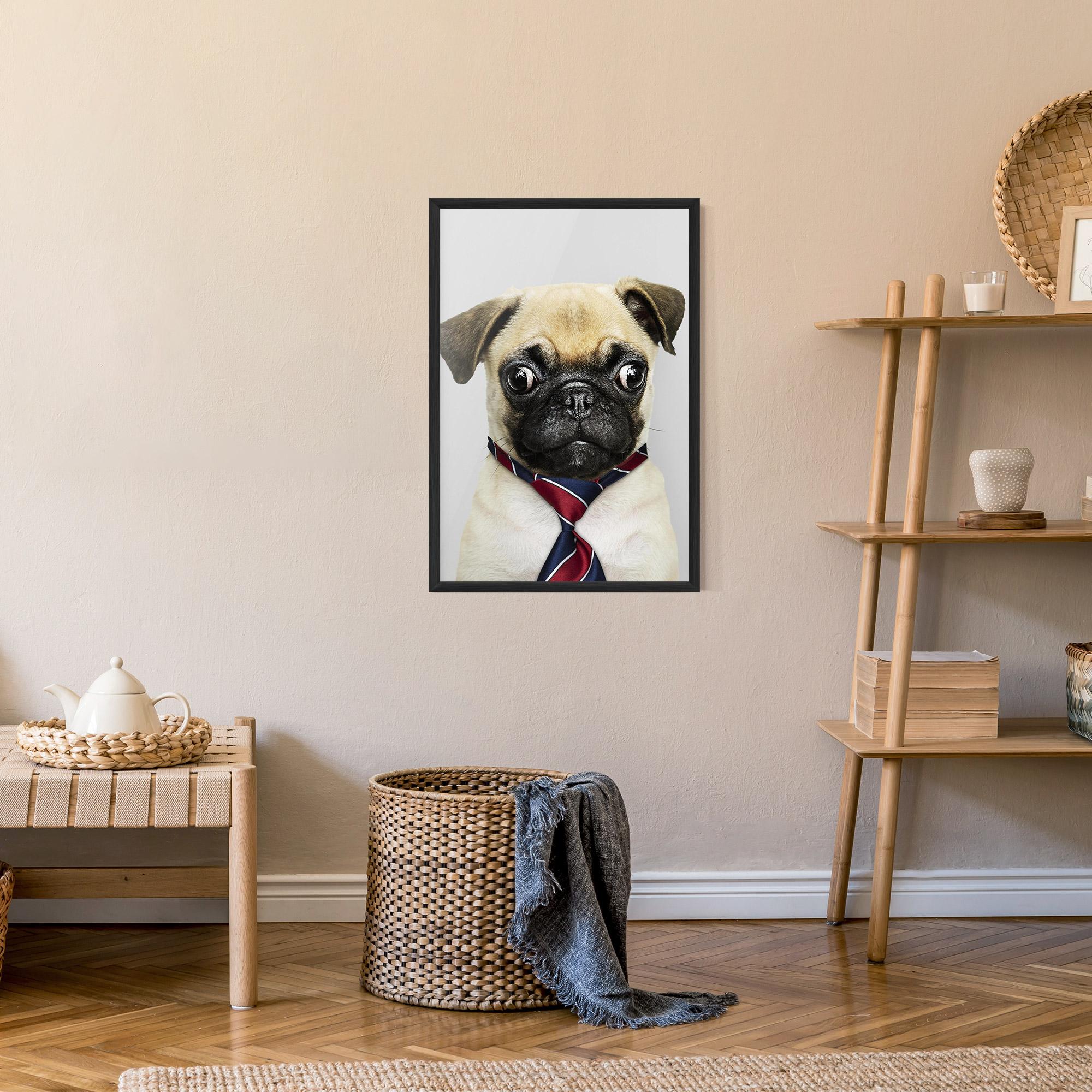 Poster Înrămat Business Pug mockup 9