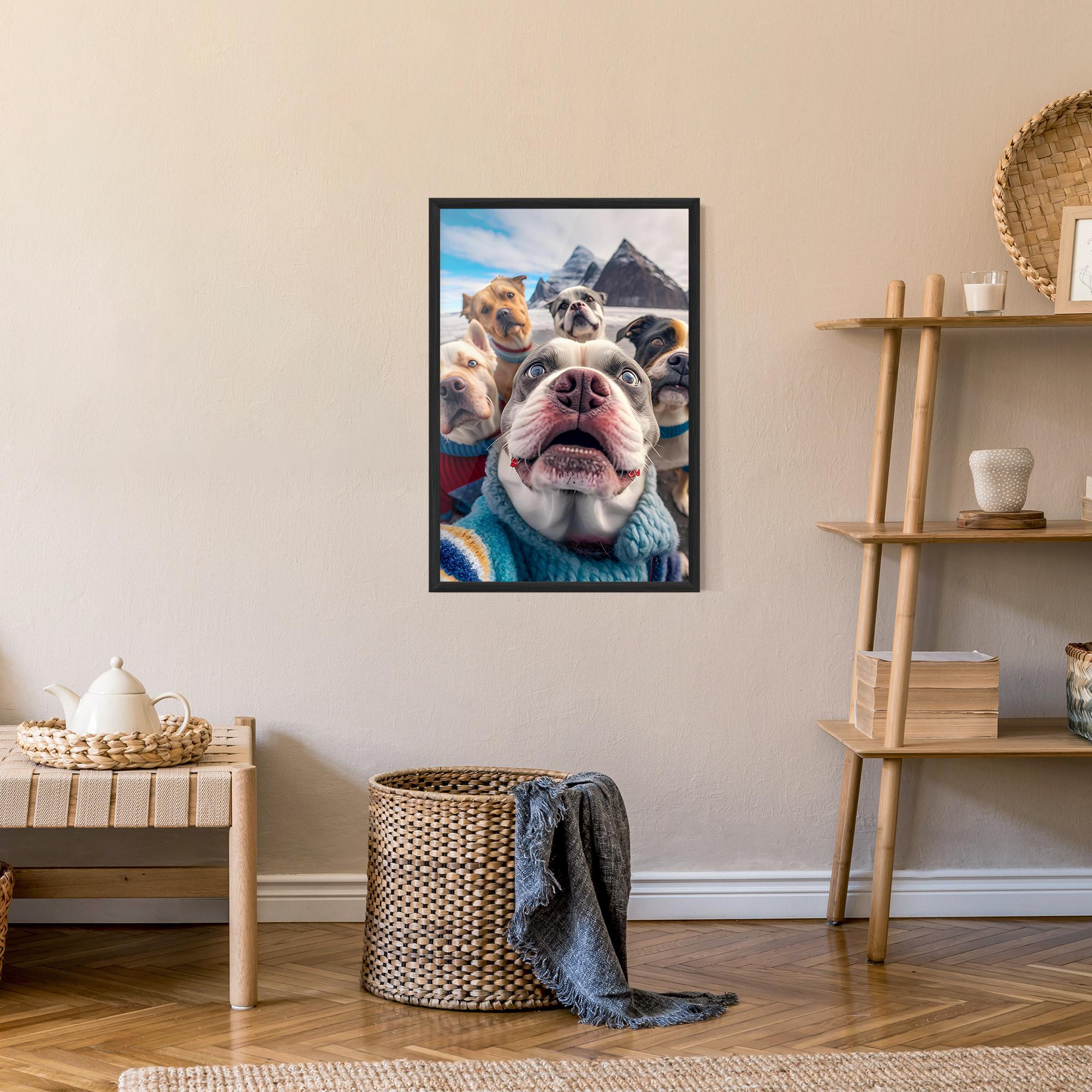 Poster Înrămat Dogs Selfie Group mockup 9