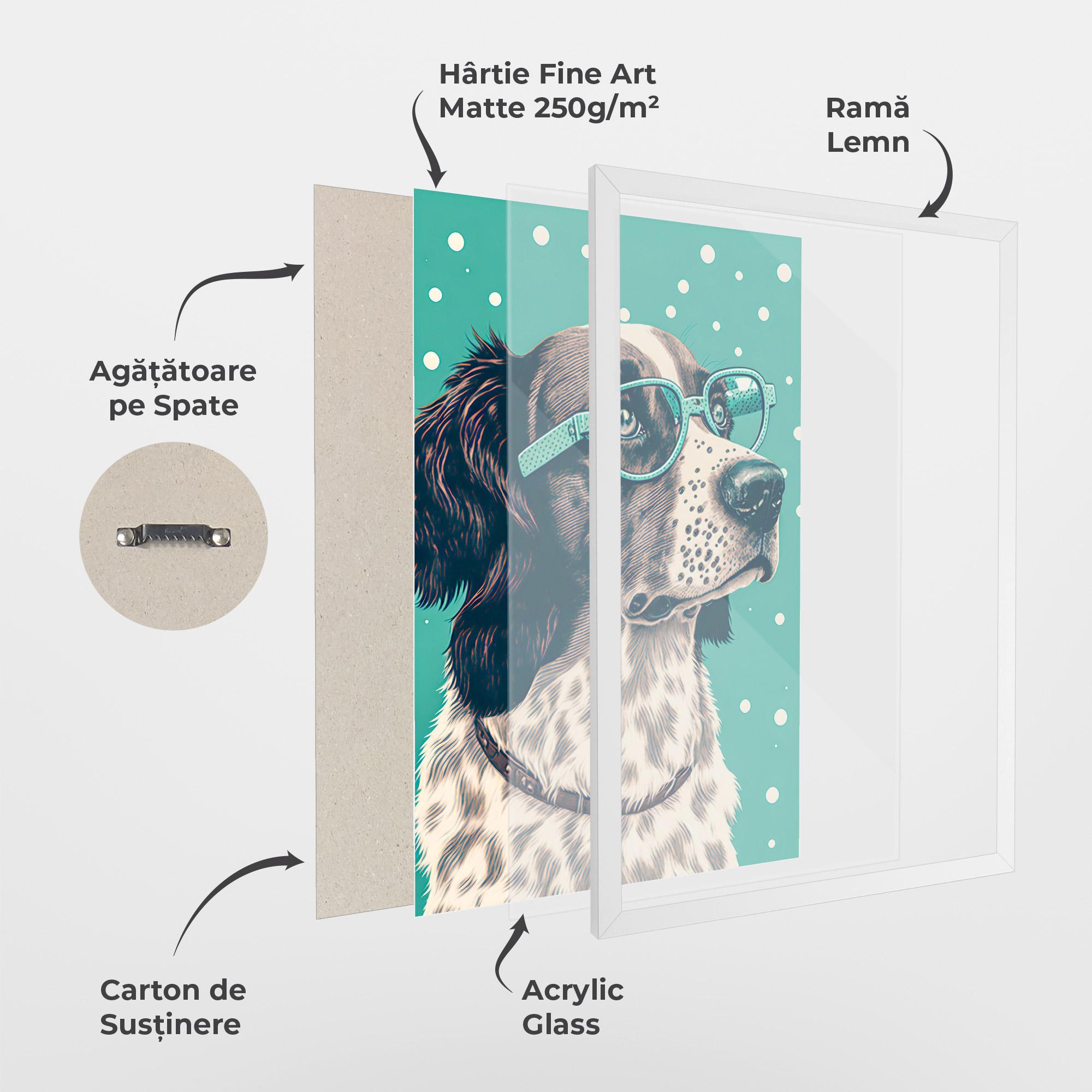 Poster Înrămat Vintage Dog mockup 1