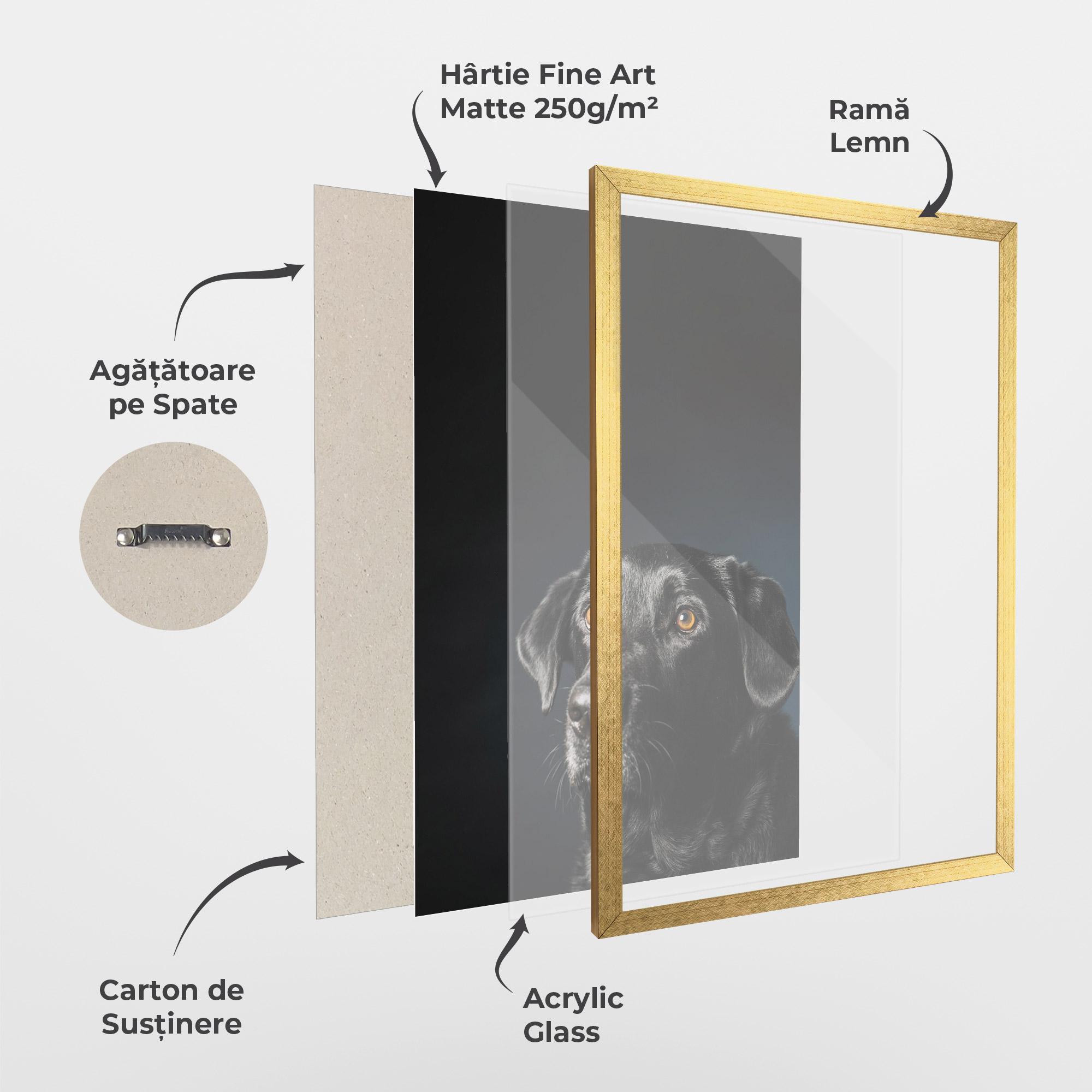 Poster Înrămat Brown Eyes Dog mockup 1