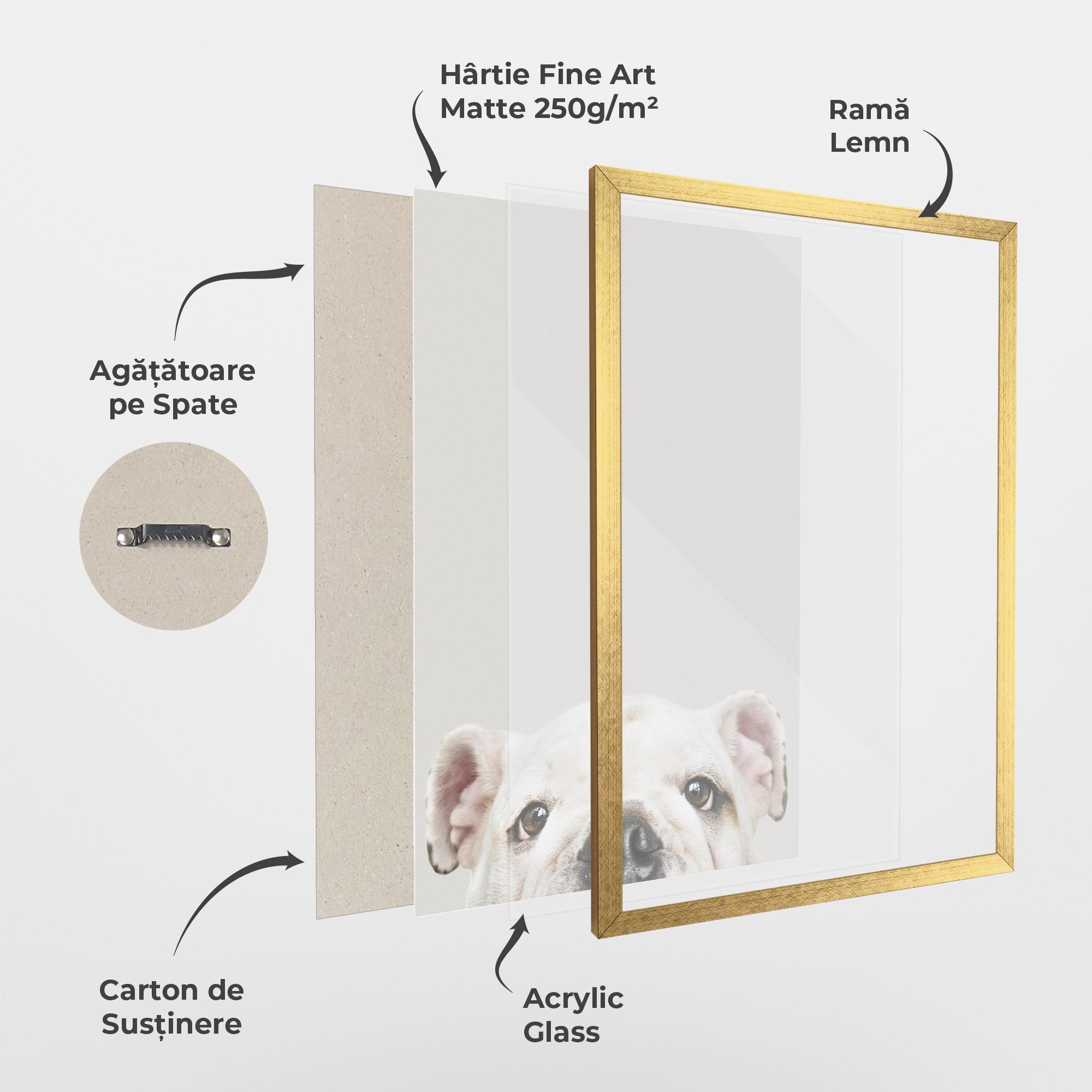 Poster Înrămat Bulldog Eyes mockup 1