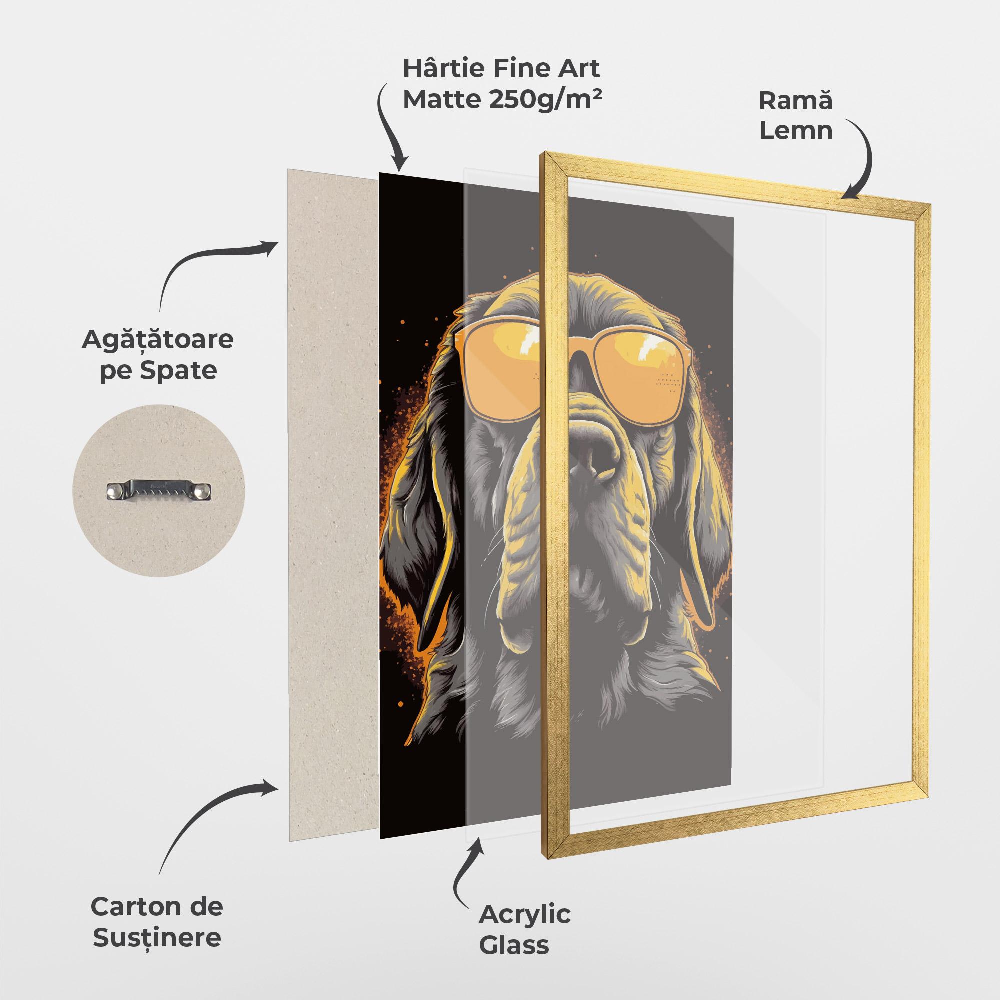 Poster Înrămat Coolest Dog mockup 1