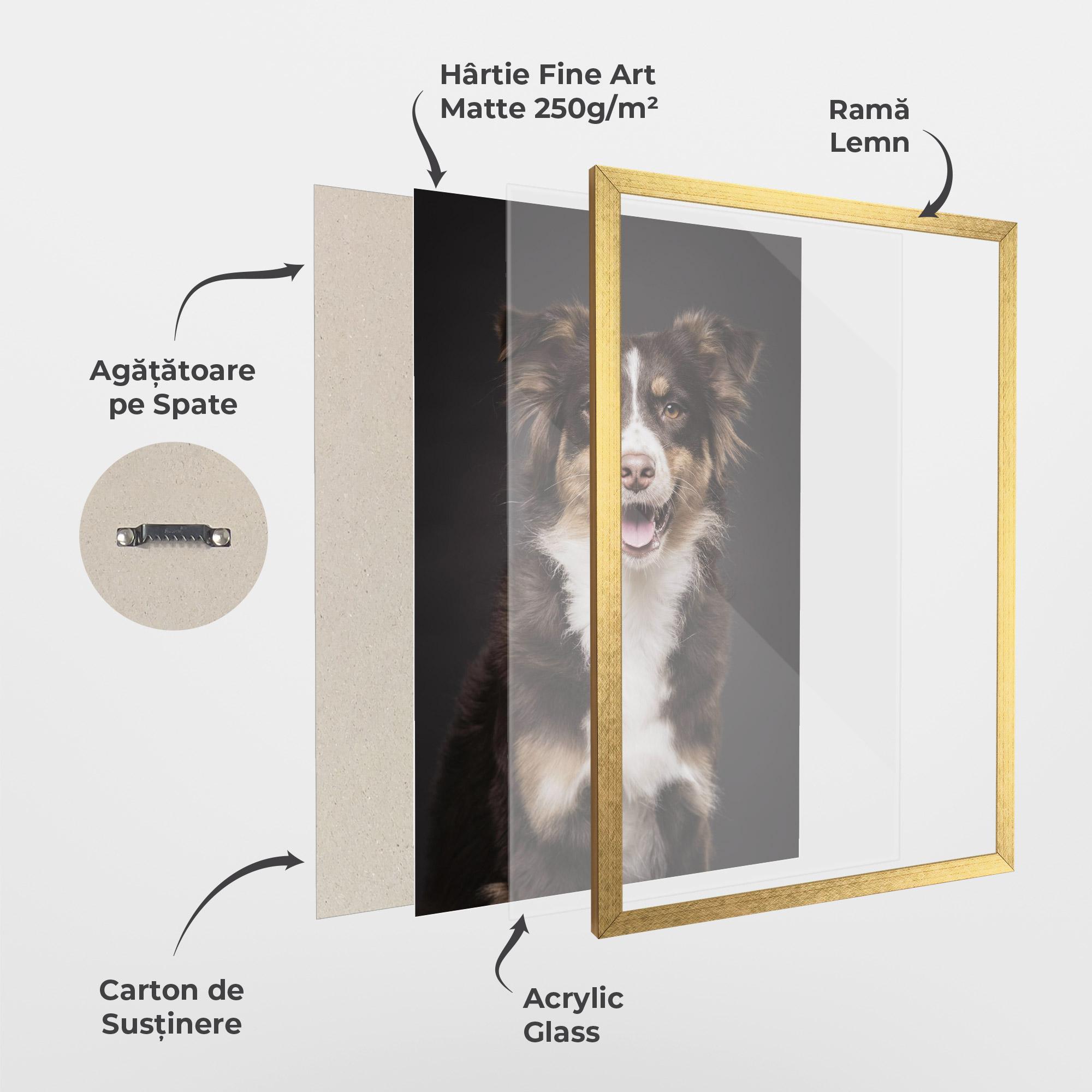 Poster Înrămat Cute Dog Sitting mockup 1