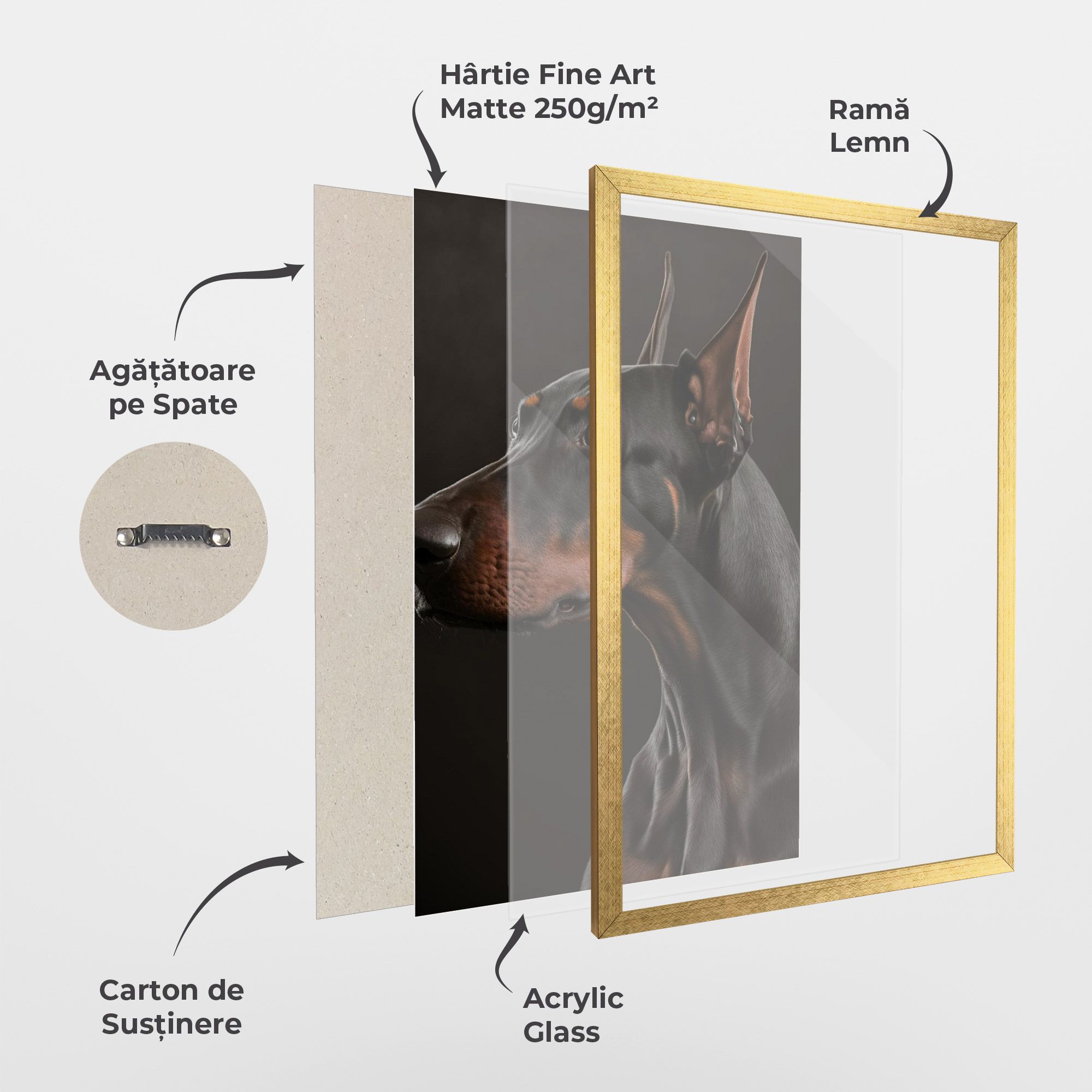 Doberman Dog Portrait mockup 1