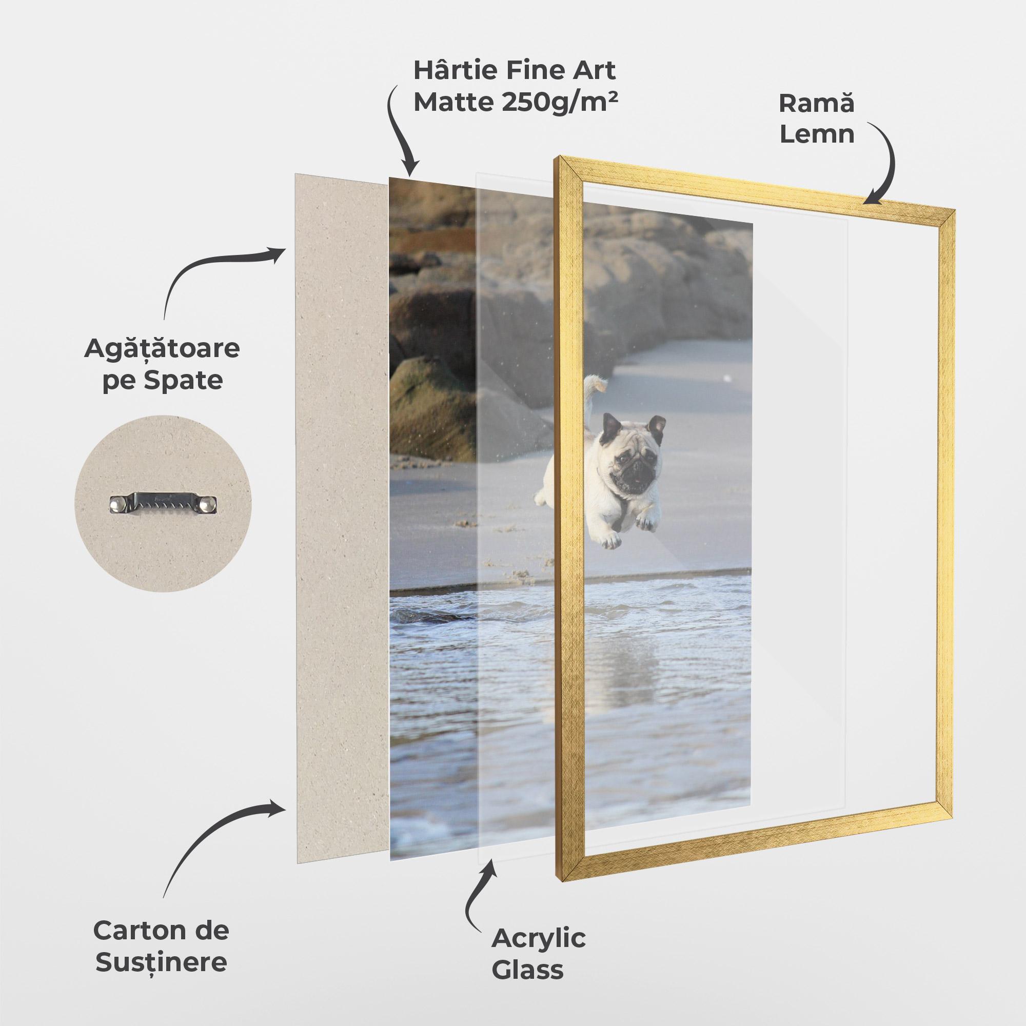 Poster Înrămat Water Pug mockup 1