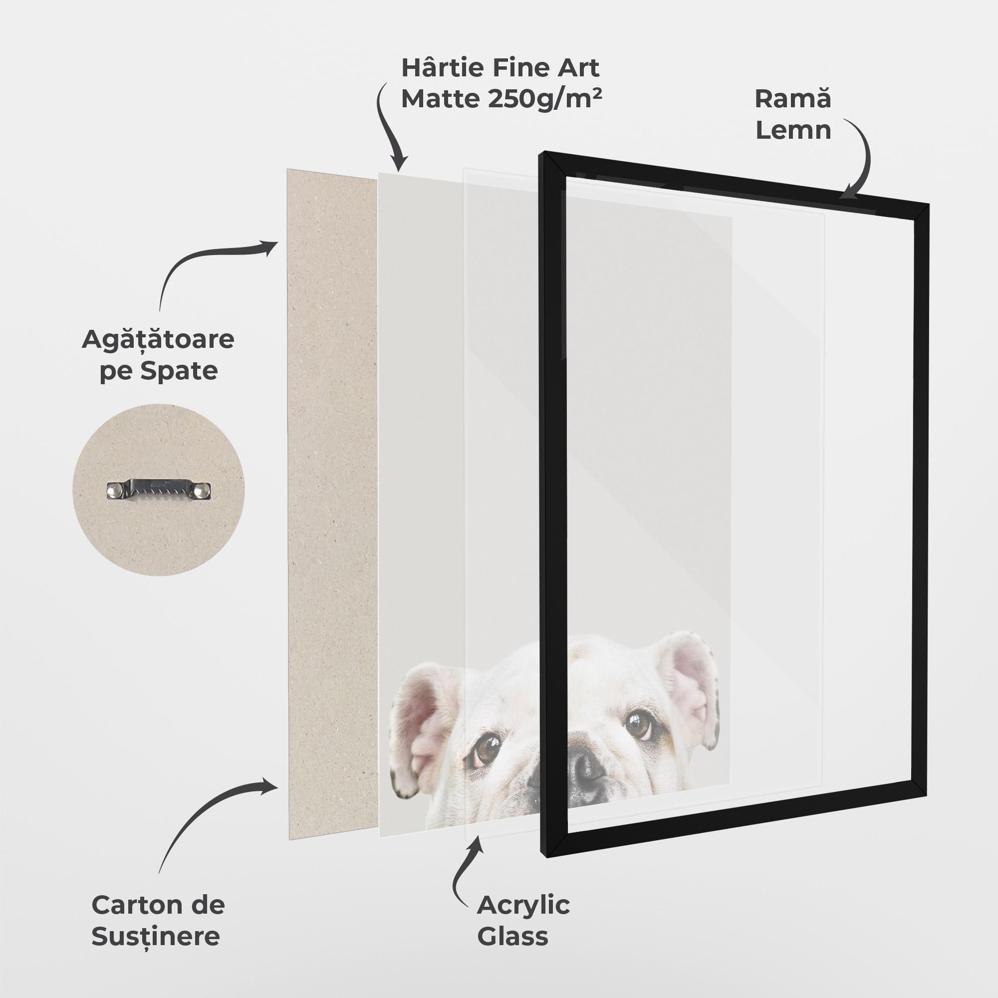 Poster Înrămat Bulldog Eyes mockup 1
