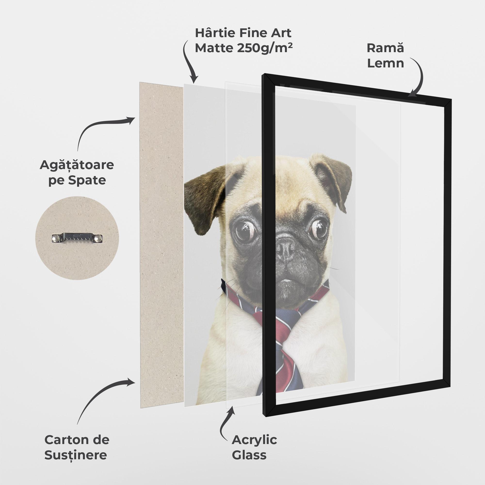 Poster Înrămat Business Pug mockup 1