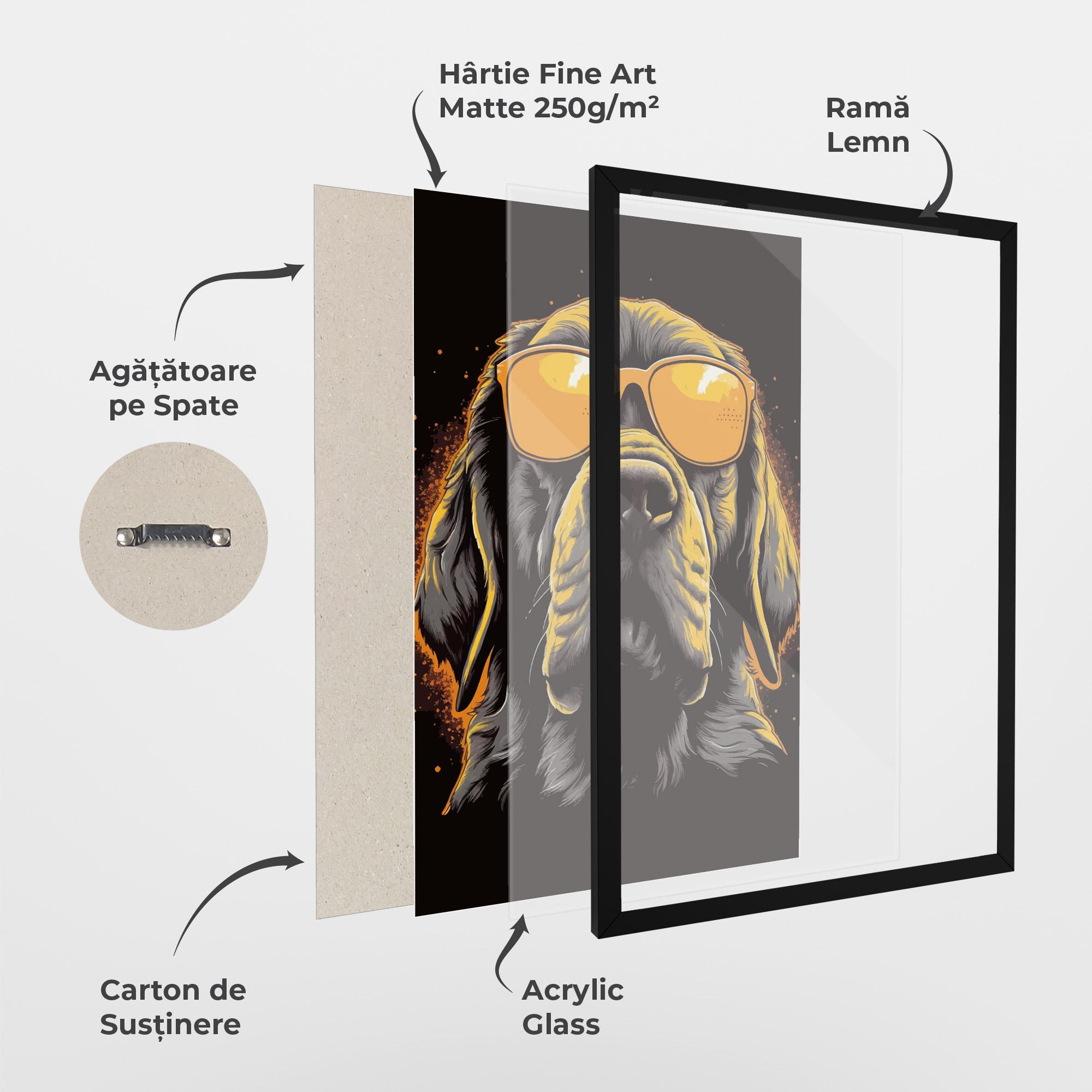 Poster Înrămat Coolest Dog mockup 1