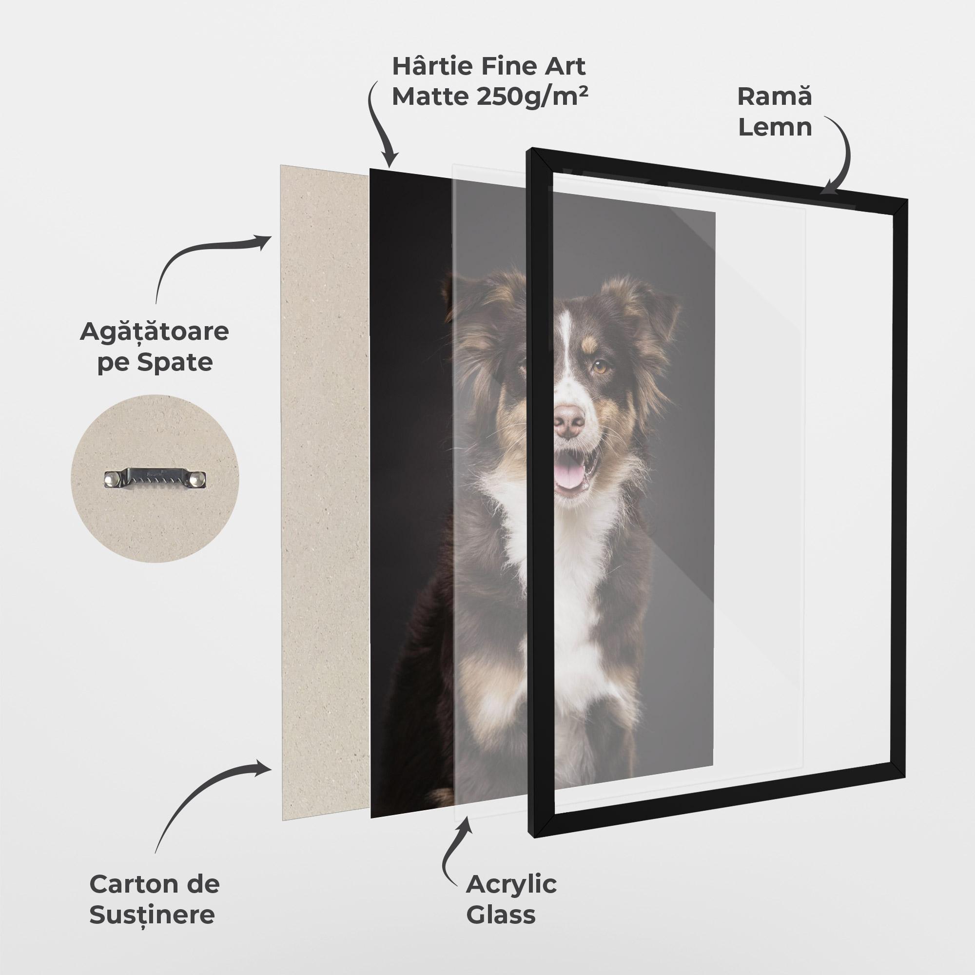 Poster Înrămat Cute Dog Sitting mockup 1