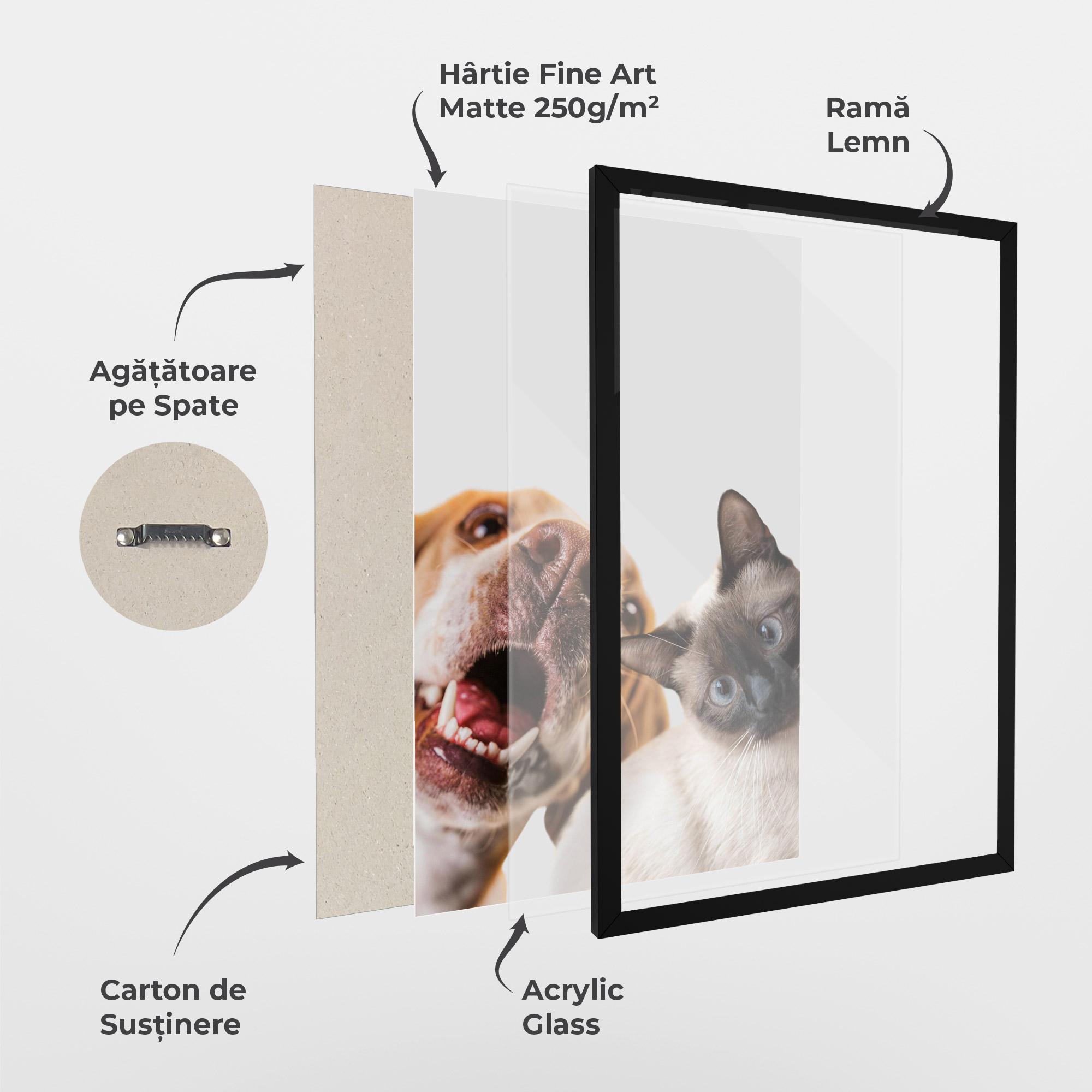 Poster Înrămat Cute Pet Collage mockup 1