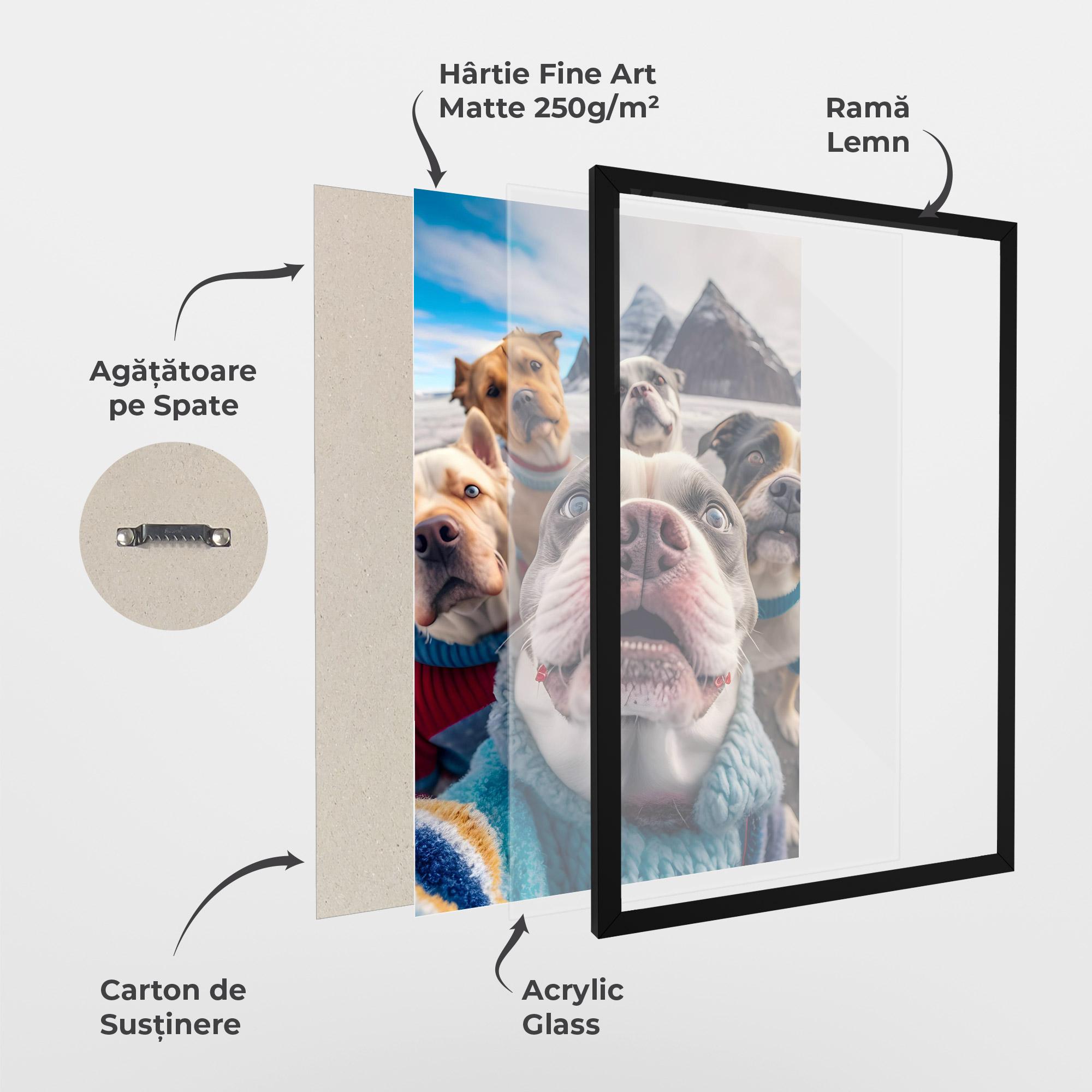 Poster Înrămat Dogs Selfie Group mockup 1