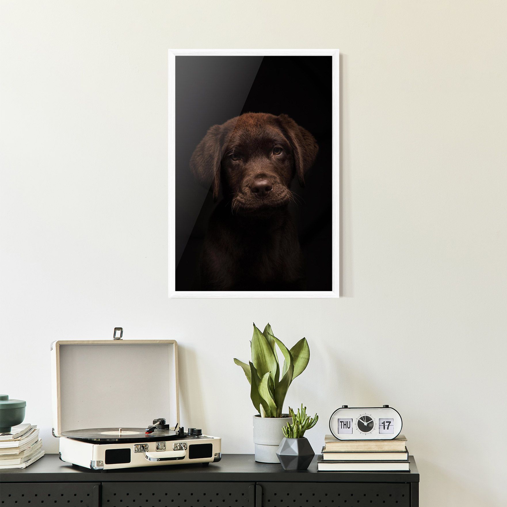 Chocolate Labrador mockup 2