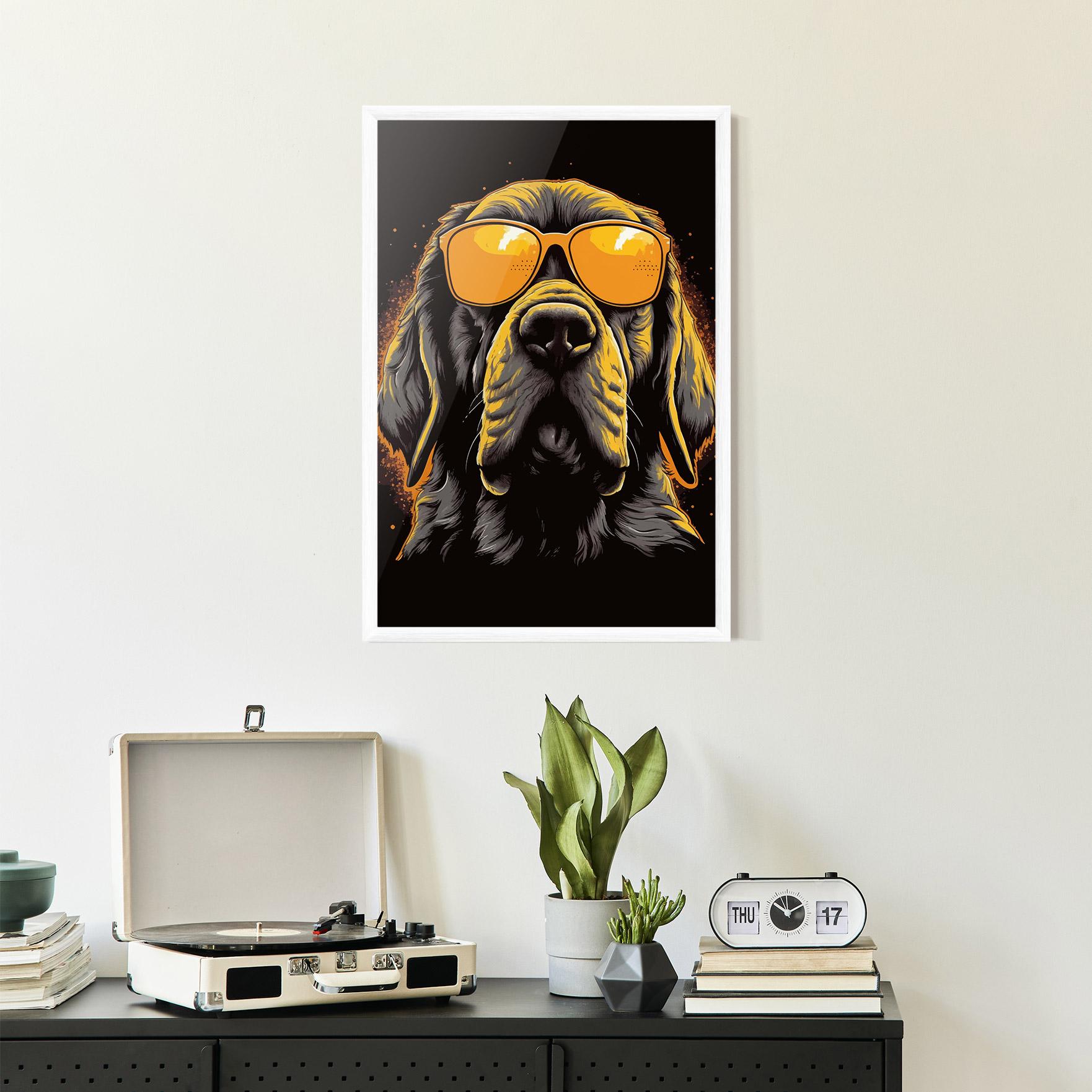 Poster Înrămat Coolest Dog mockup 2