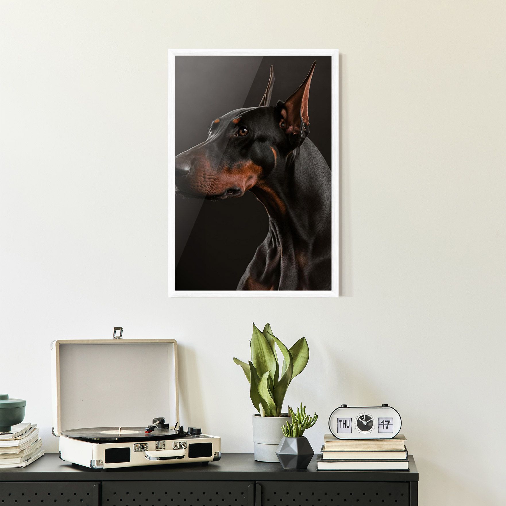 Doberman Dog Portrait mockup 2