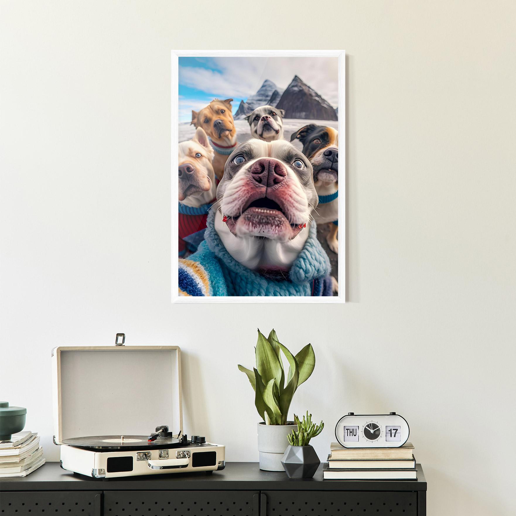 Poster Înrămat Dogs Selfie Group mockup 2