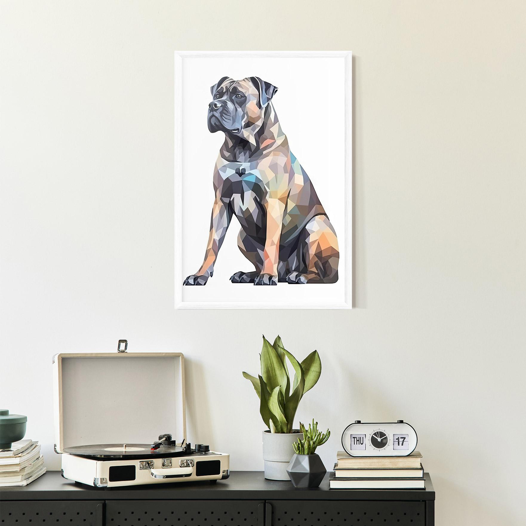 Poster Înrămat Watercolor Cane Corso mockup 2