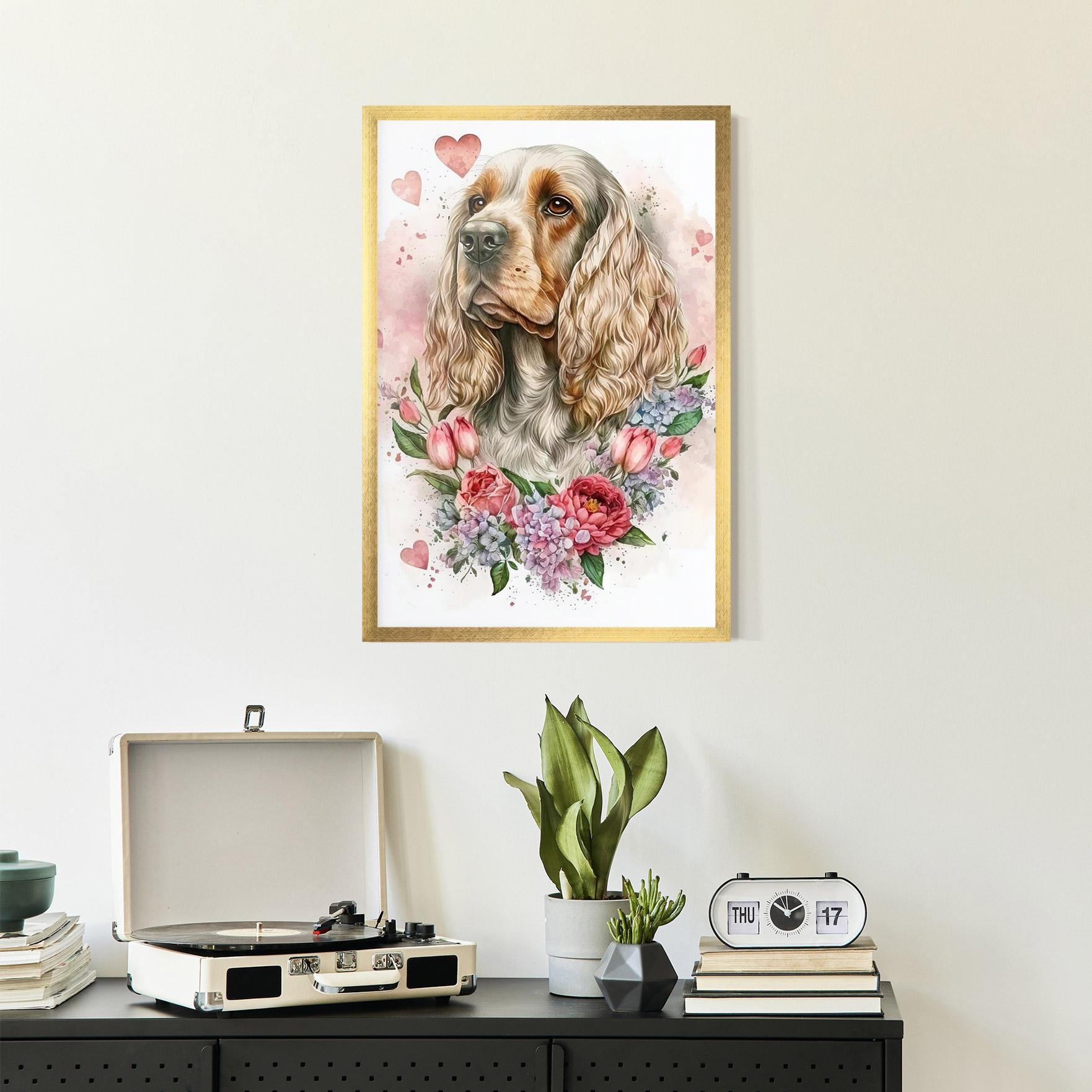 Poster Înrămat Cute Little Cocker mockup 2