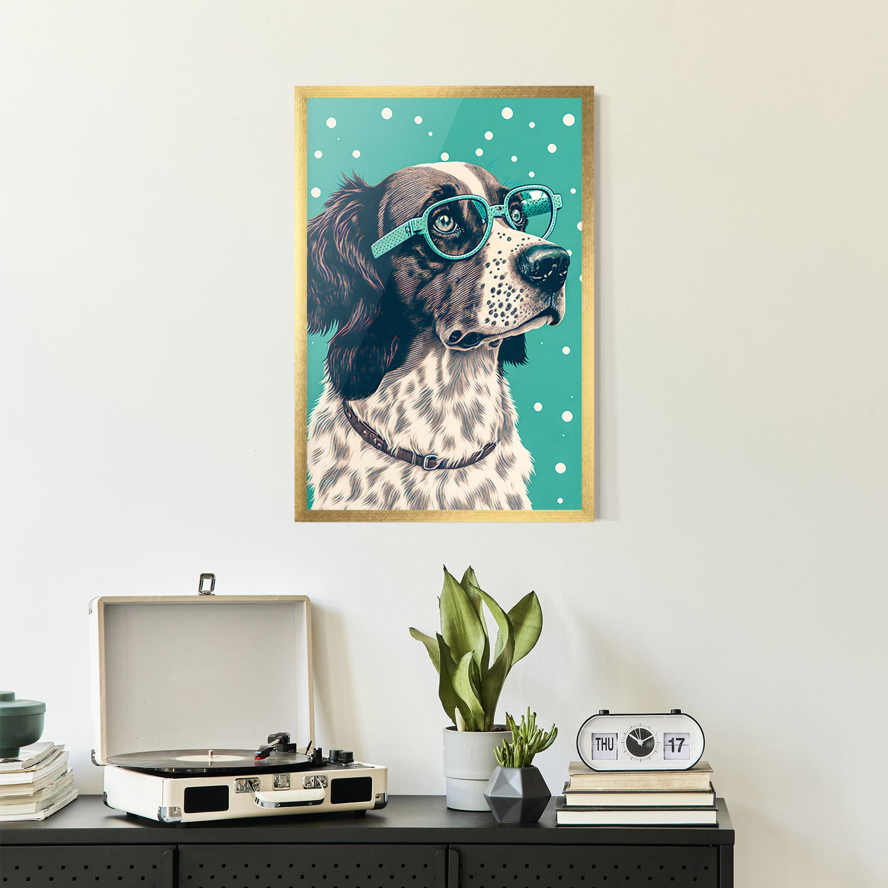 Poster Înrămat Vintage Dog mockup 2