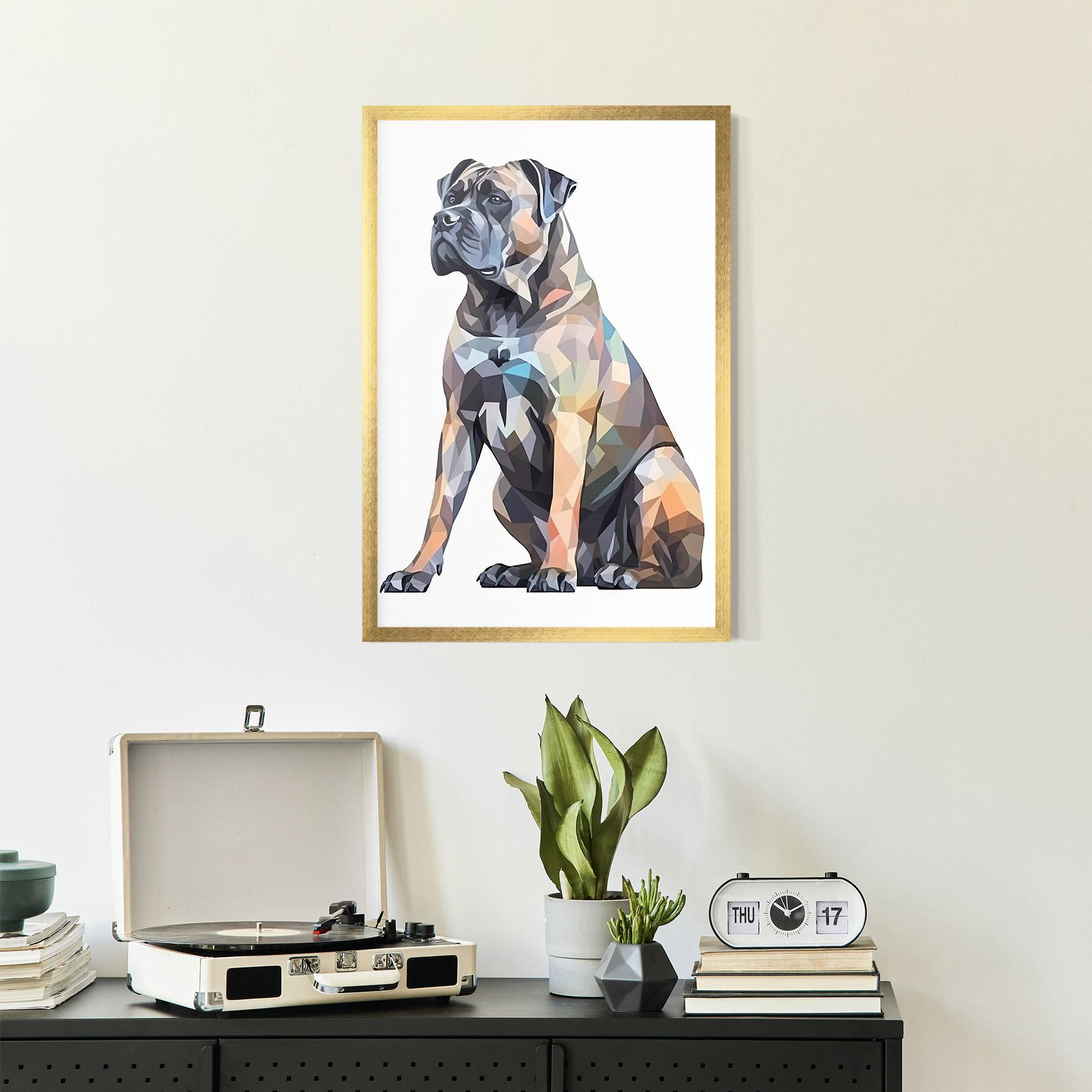 Poster Înrămat Watercolor Cane Corso mockup 2