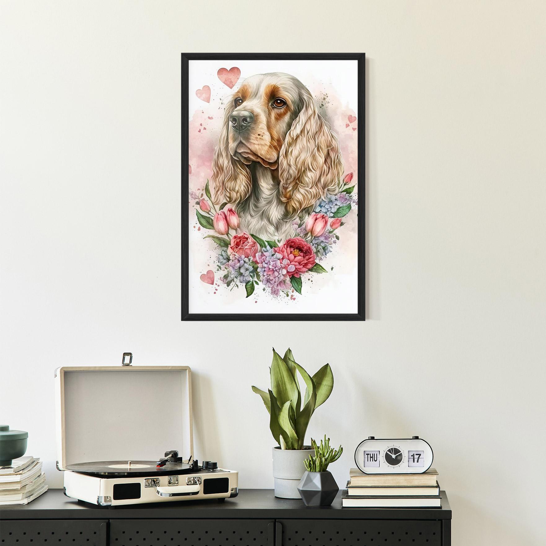 Poster Înrămat Cute Little Cocker mockup 2