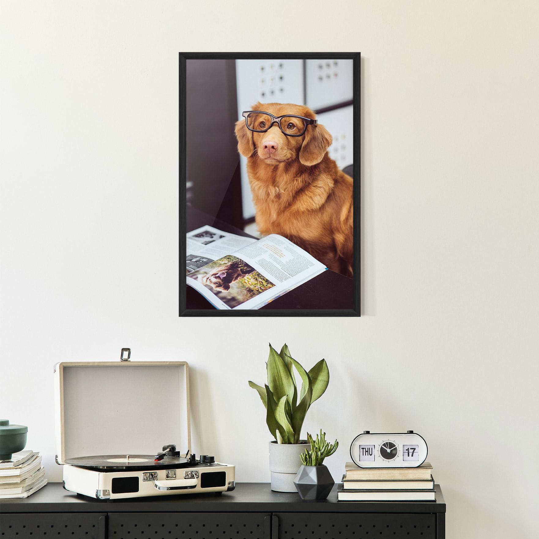 Poster Înrămat Learning Dog mockup 2