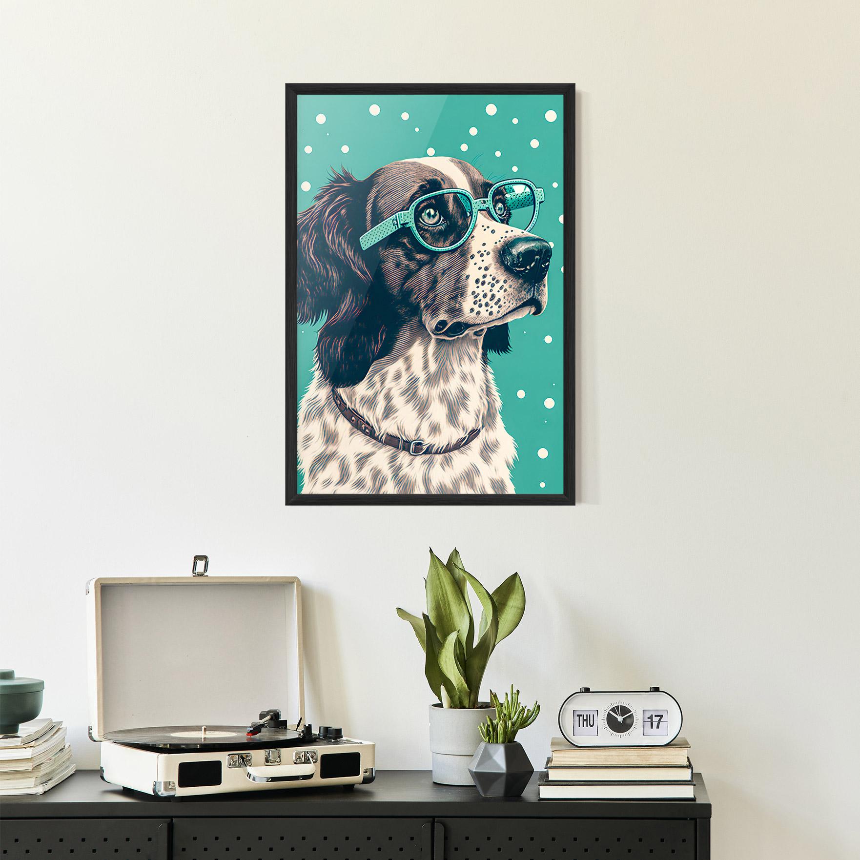 Poster Înrămat Vintage Dog mockup 2