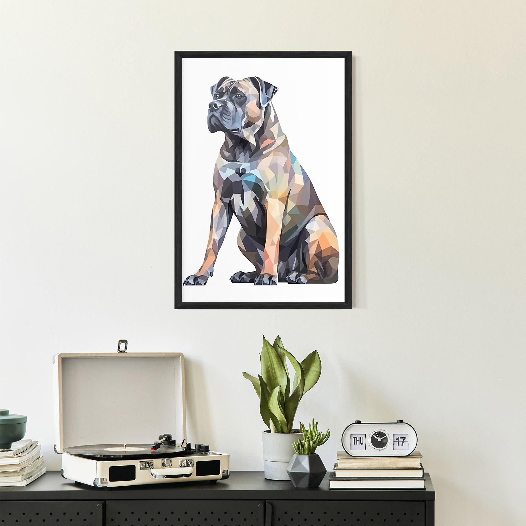 Poster Înrămat Watercolor Cane Corso mockup 2