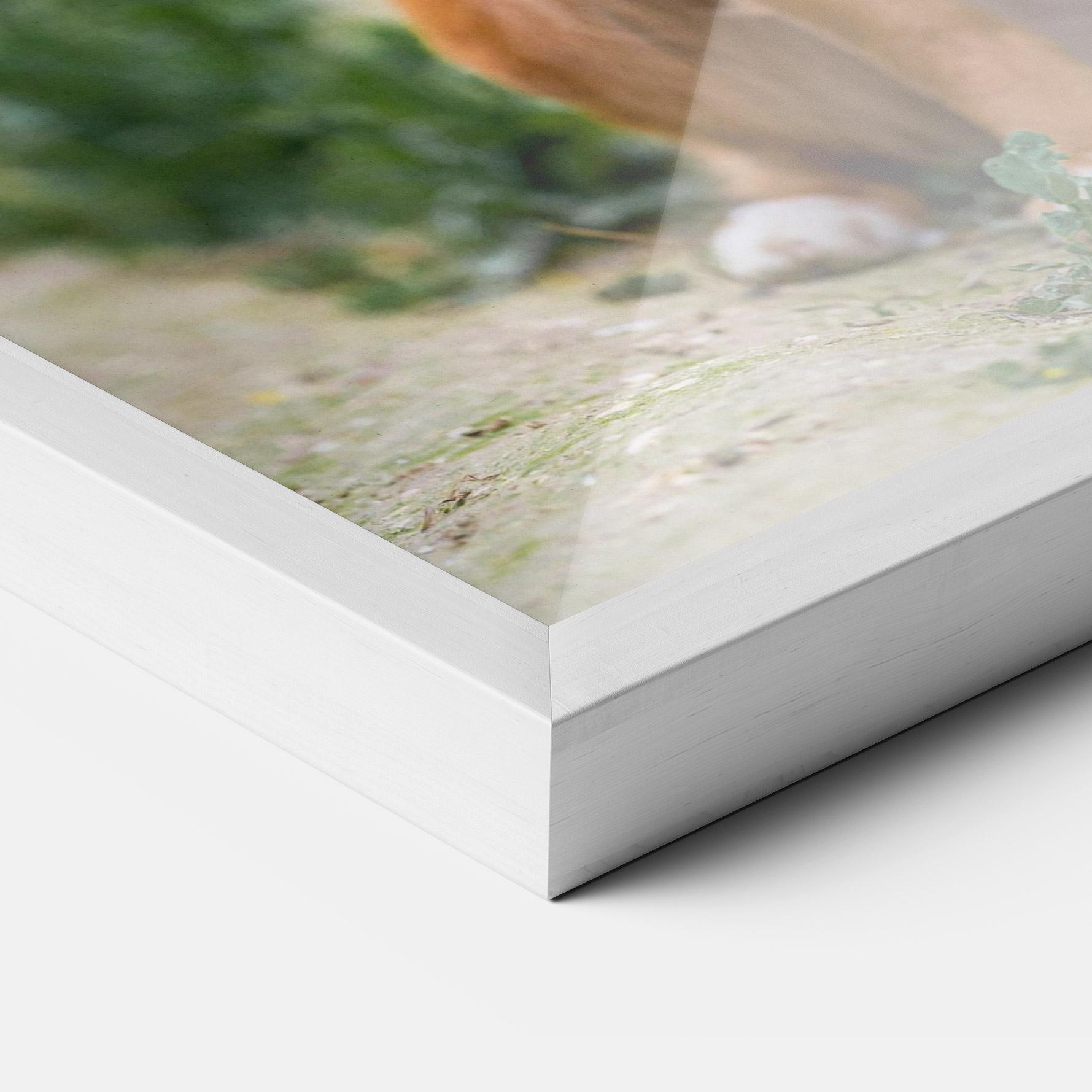 Poster Înrămat Dog Yellow Flowers mockup 3