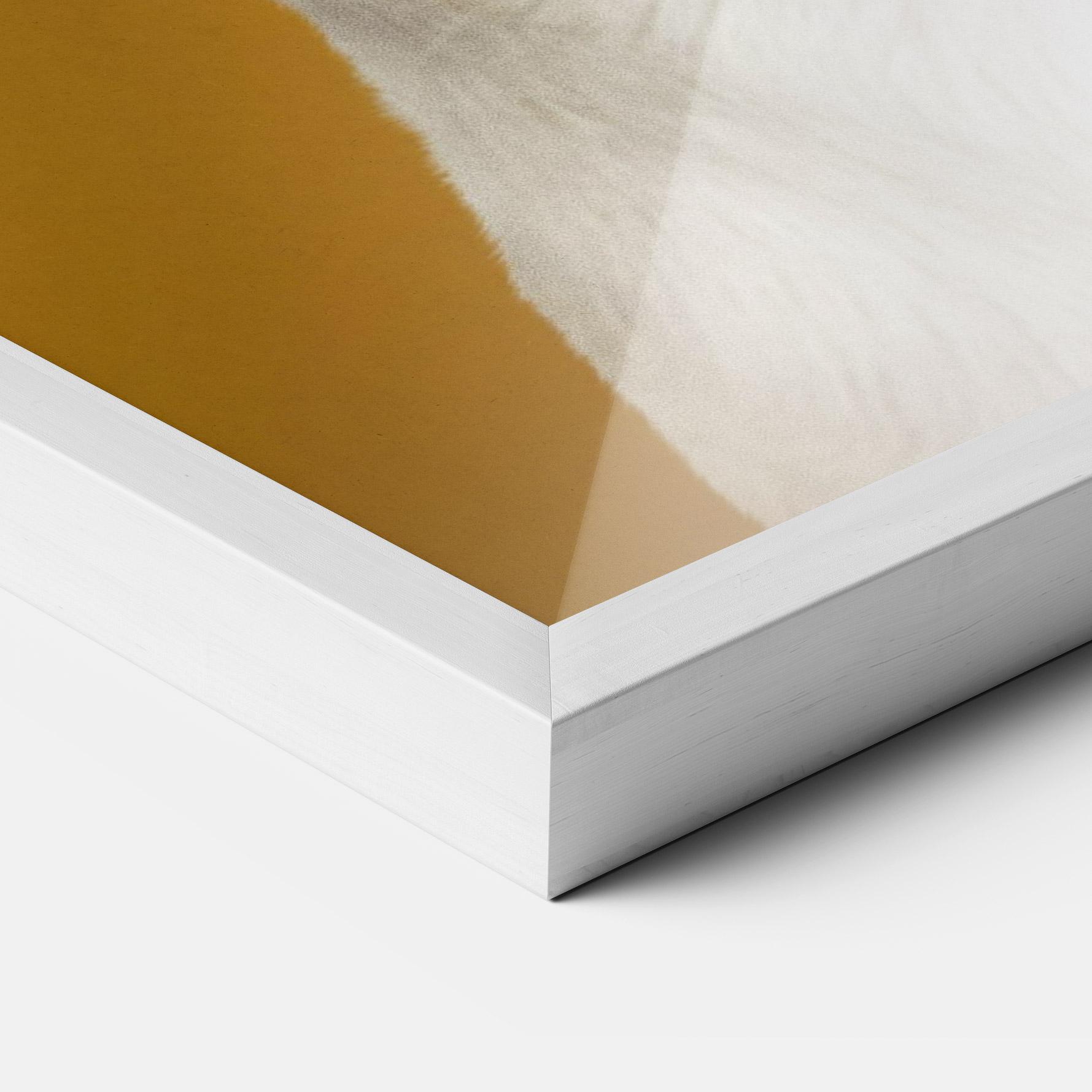 Poster Înrămat Puppy On Yellow mockup 3