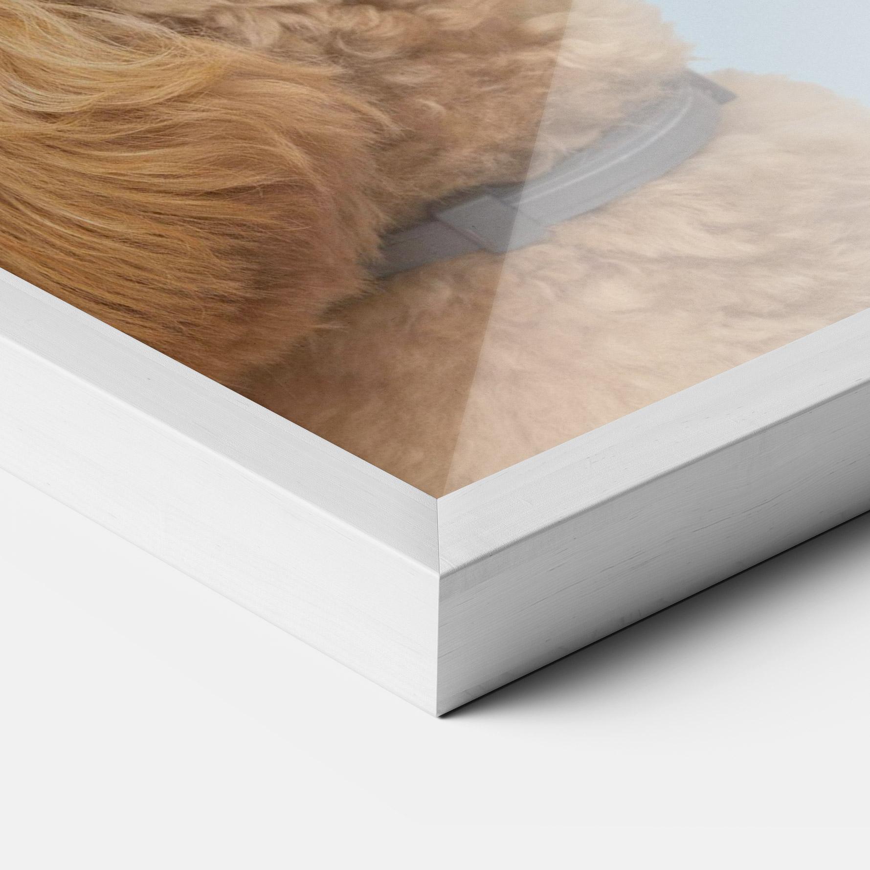 Poster Înrămat Yellow Cute Dog mockup 3