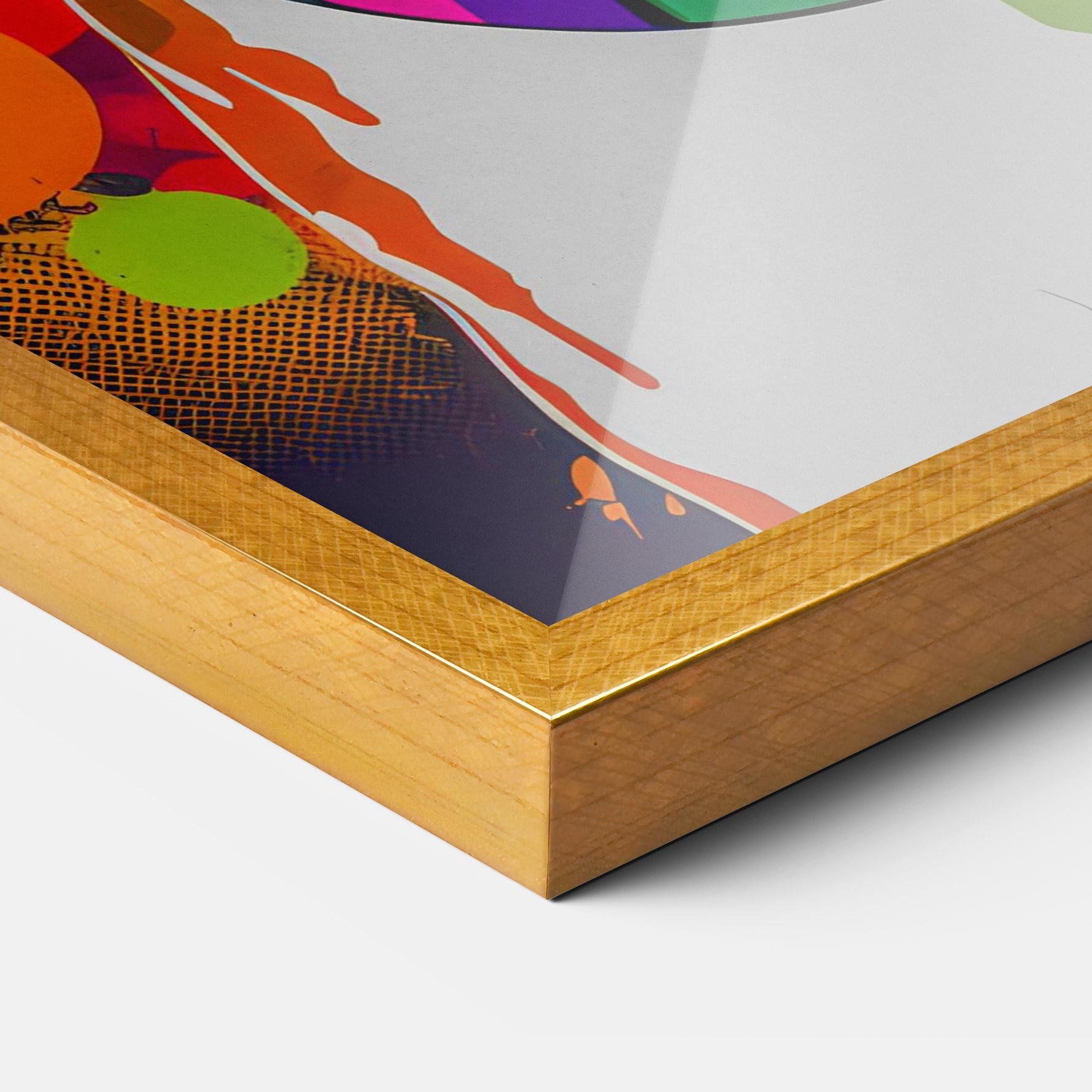 Poster Înrămat Colorful Dog mockup 3