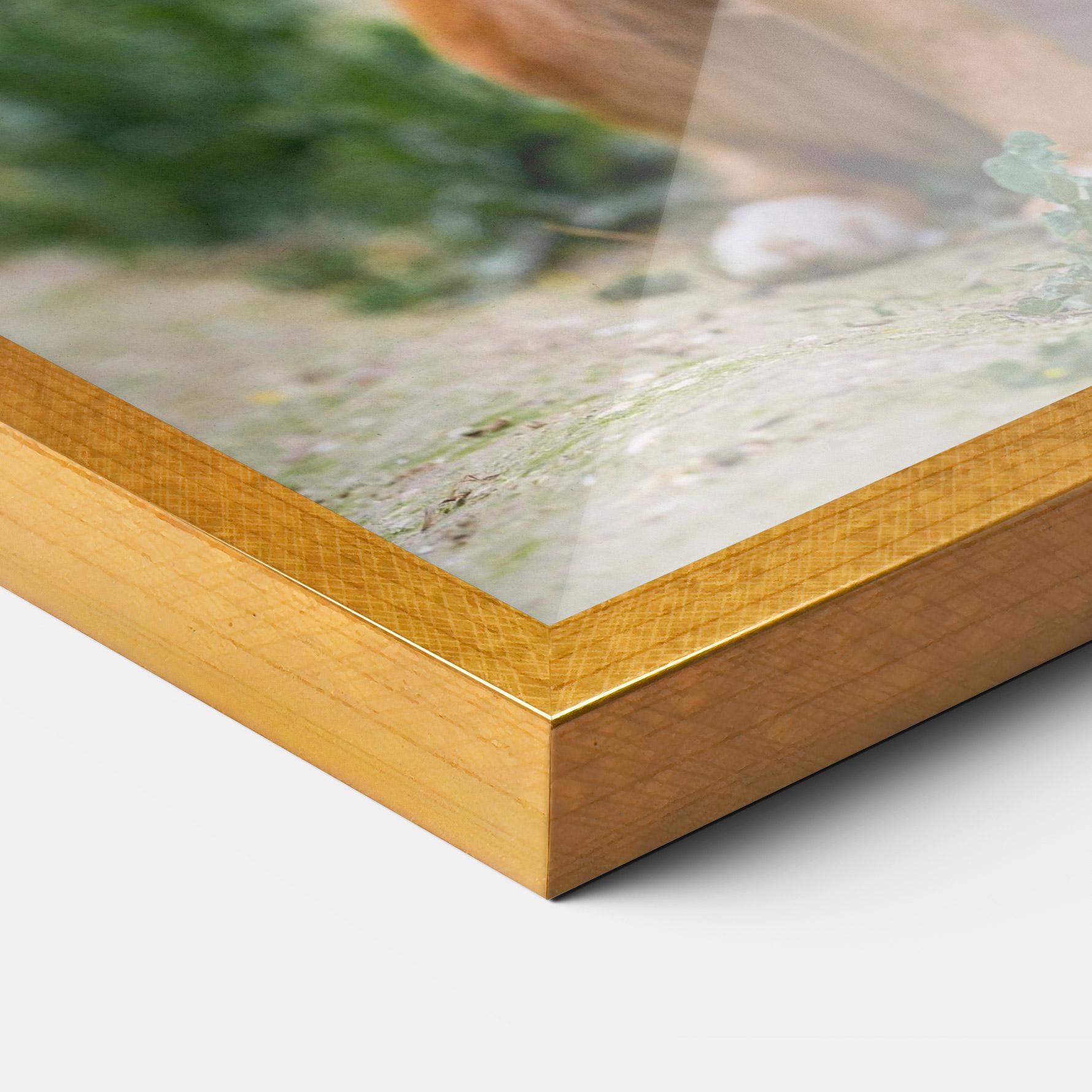 Poster Înrămat Dog Yellow Flowers mockup 3