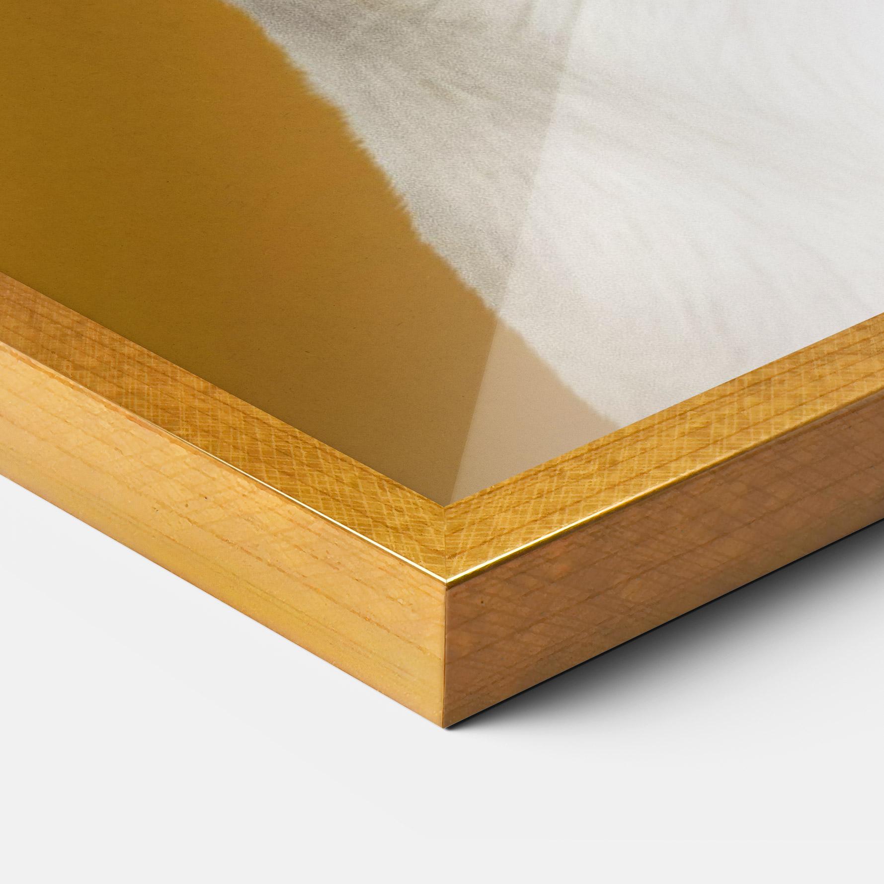 Poster Înrămat Puppy On Yellow mockup 3