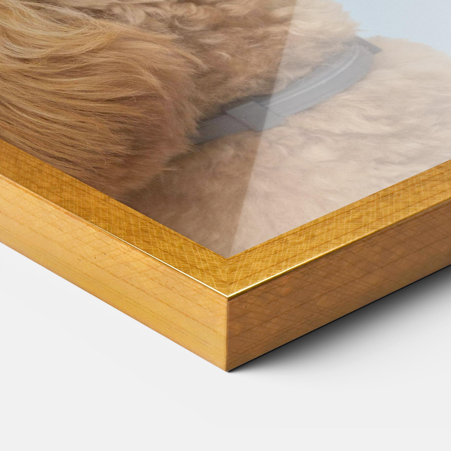 Poster Înrămat Yellow Cute Dog mockup 3