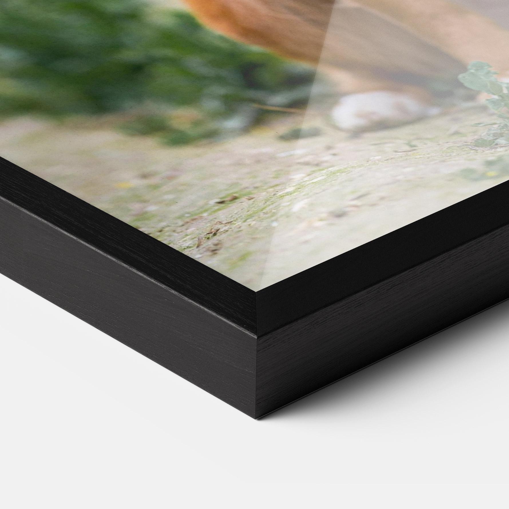 Poster Înrămat Dog Yellow Flowers mockup 3