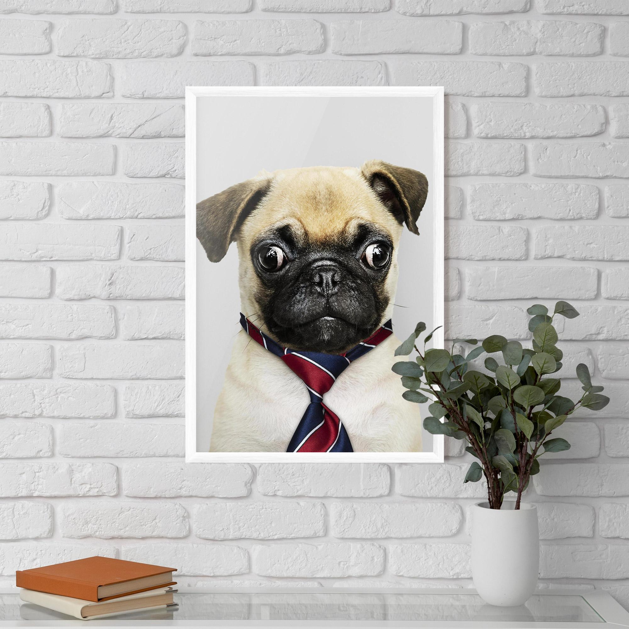 Poster Înrămat Business Pug mockup 5
