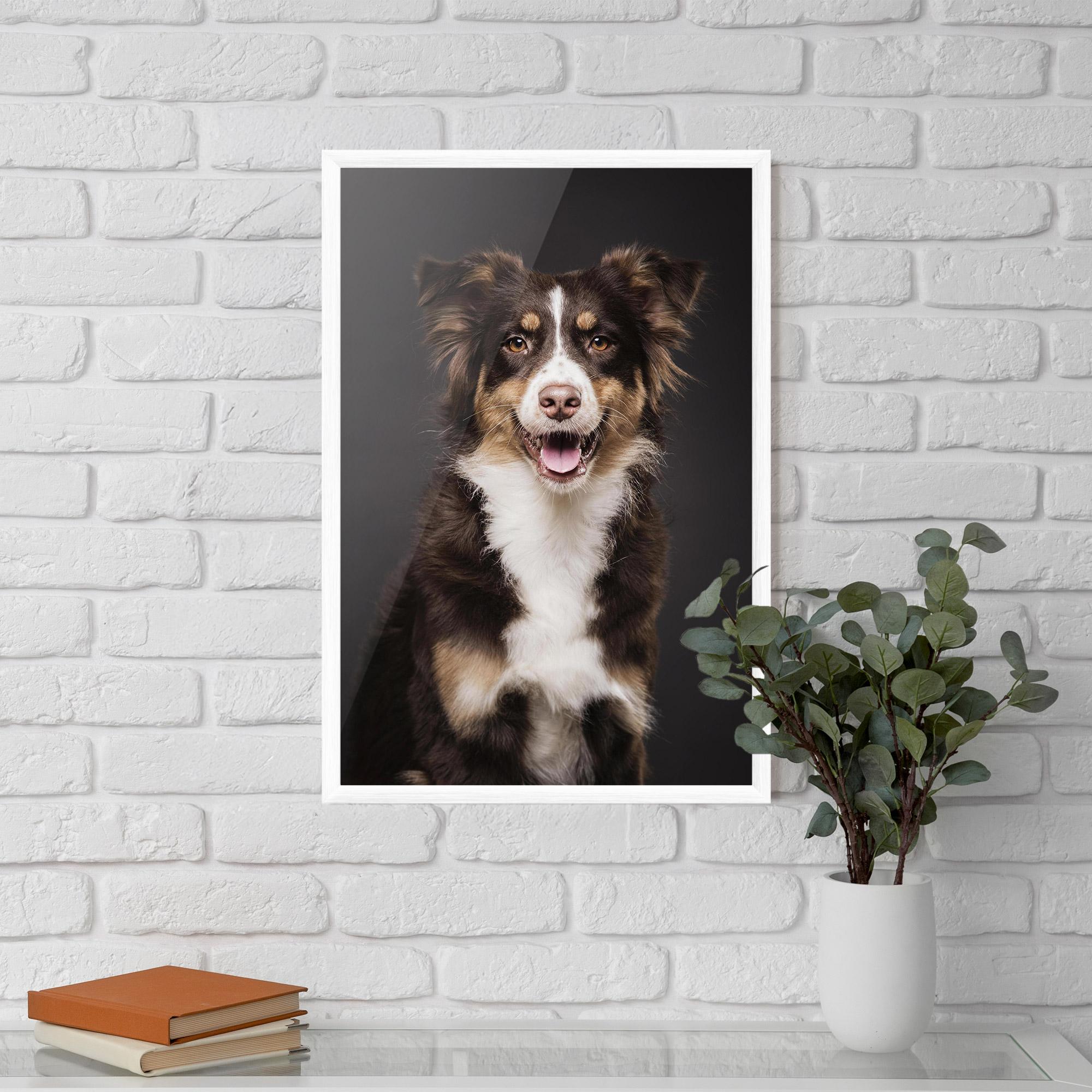 Poster Înrămat Cute Dog Sitting mockup 5