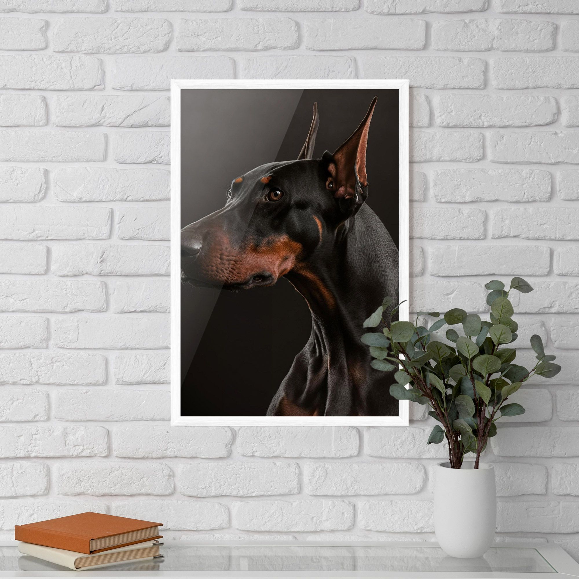 Doberman Dog Portrait mockup 5