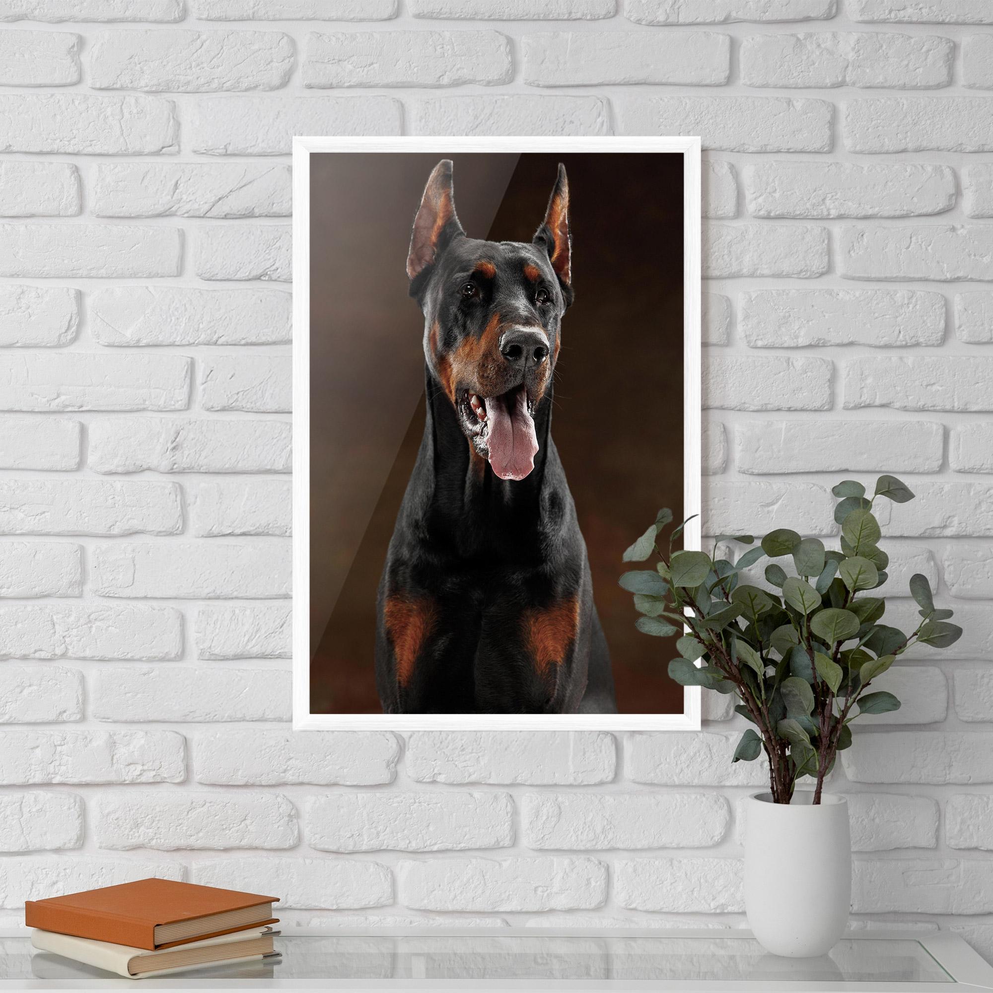 Poster Înrămat Doberman Looking mockup 5