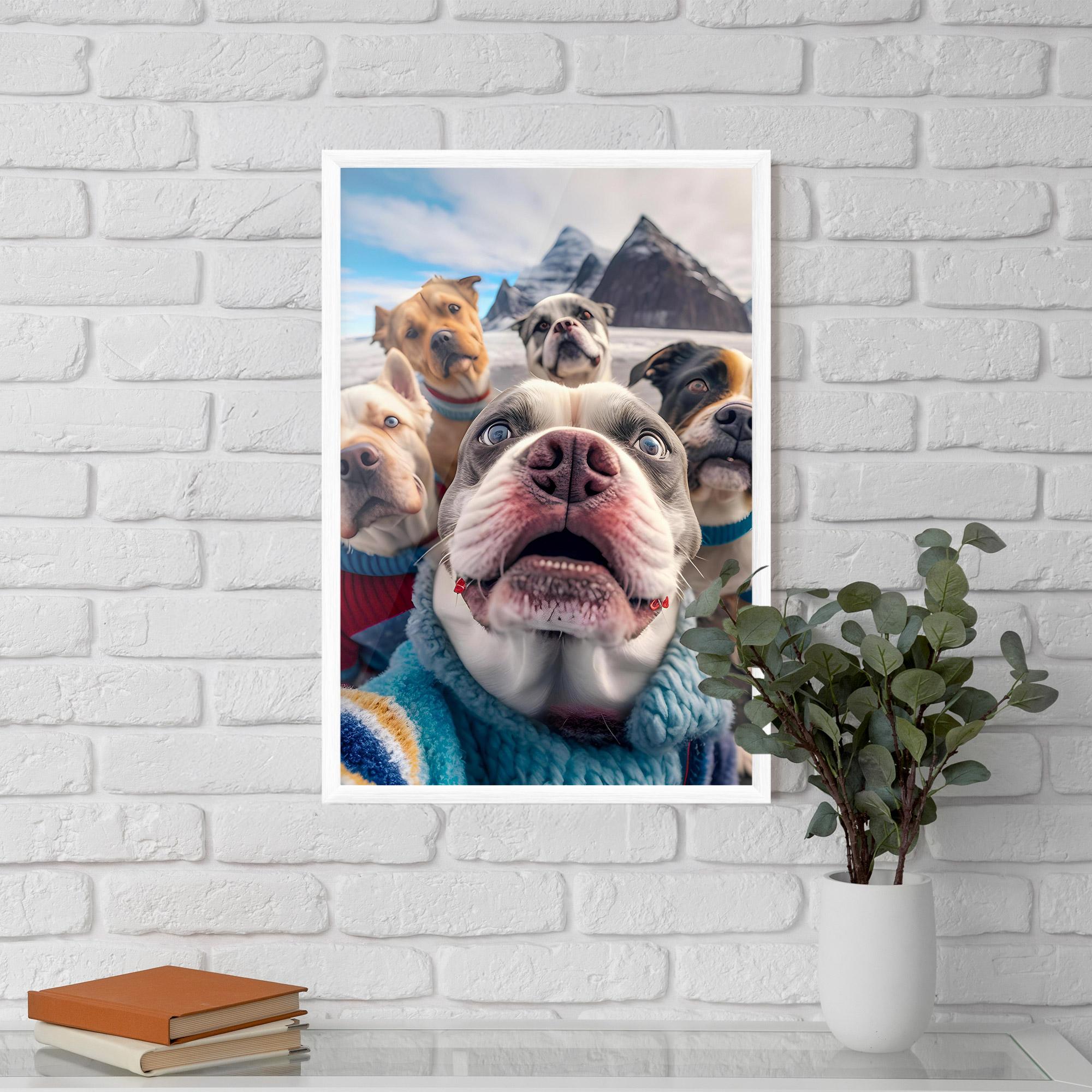 Poster Înrămat Dogs Selfie Group mockup 5