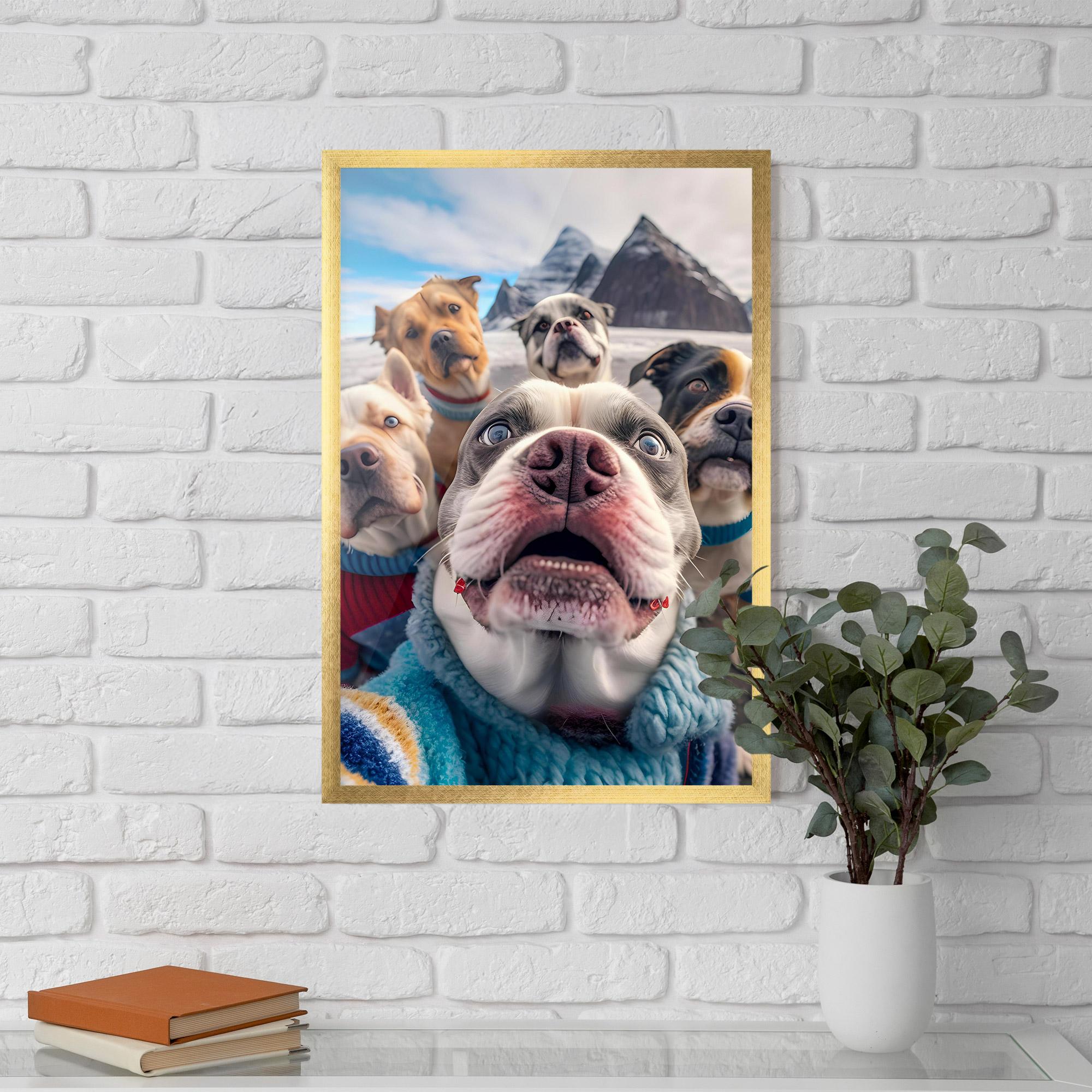 Poster Înrămat Dogs Selfie Group mockup 5